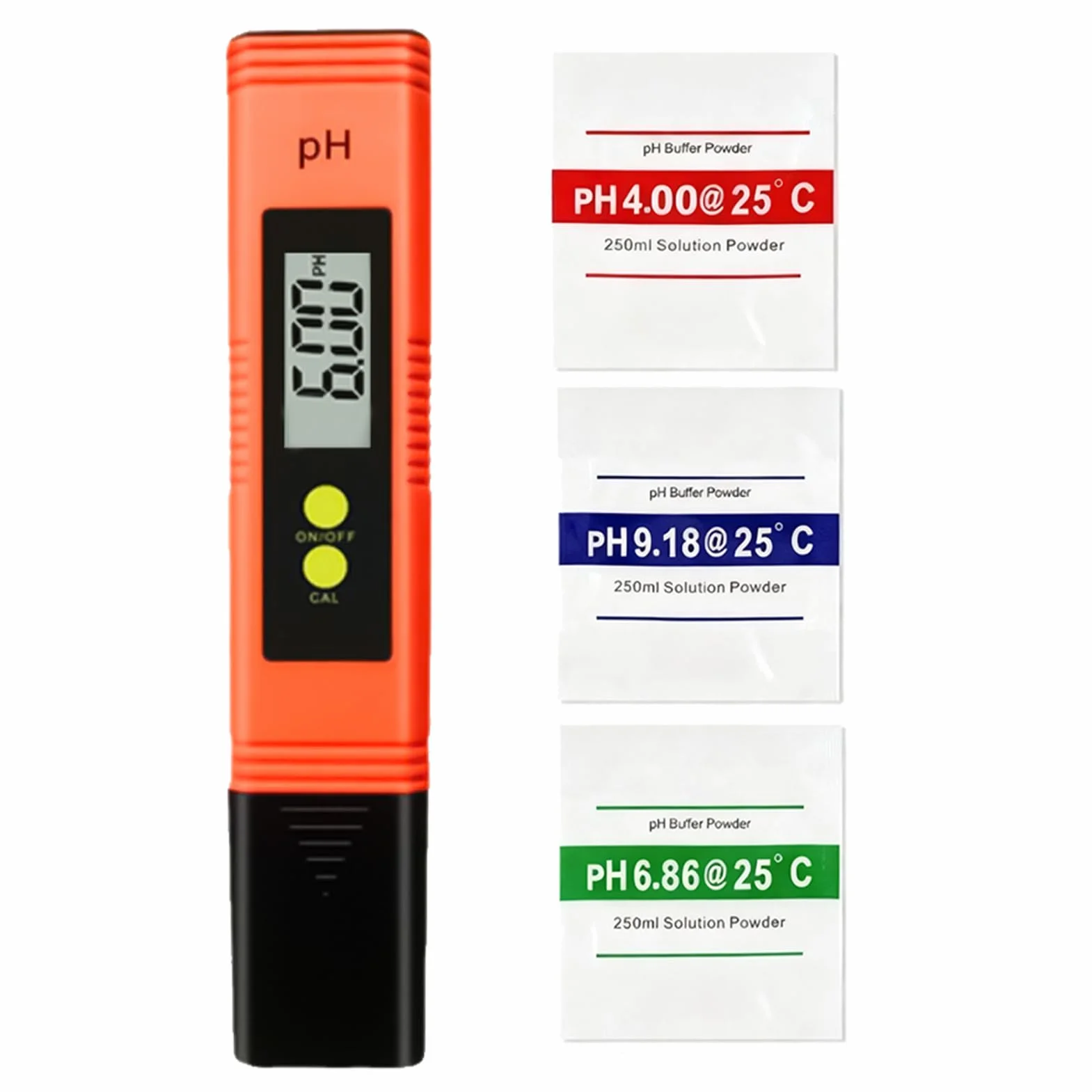 Medidor de PH Digital Alta Precisión Rango 0-14 con Calibración Automática y Compensación de Temperatura Automática Pantalla LCD