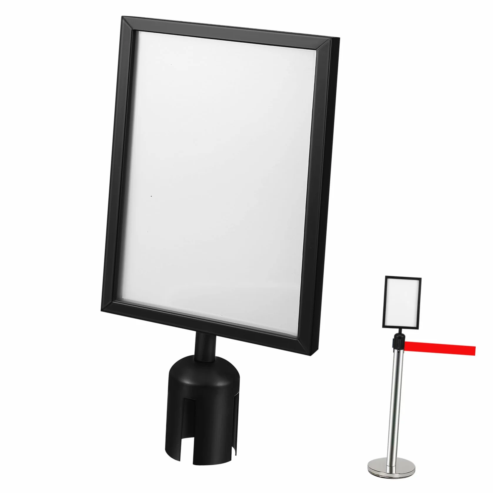 Soporte para Letrero Vertical Comercial de Barrera Retráctil Marco Firme Compatible con Carteles