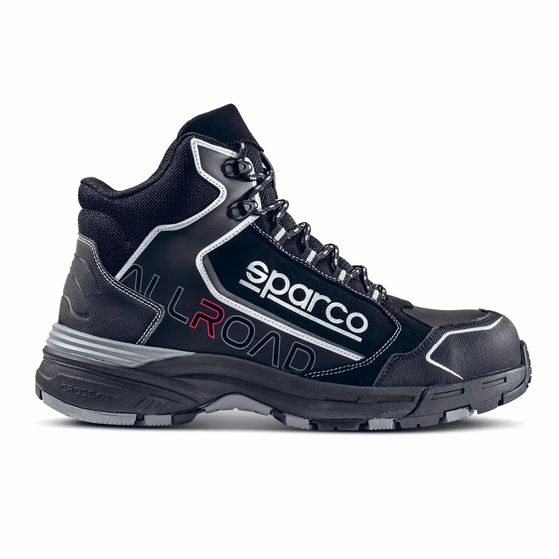 Sparco - Allroad Okayama - ESD S3S SR FO HRO - Calzado de seguridad sin metal ESD con puntera de composite - Parte superior repelente al agua - Suela antideslizante y resistente al calor - EU 42
