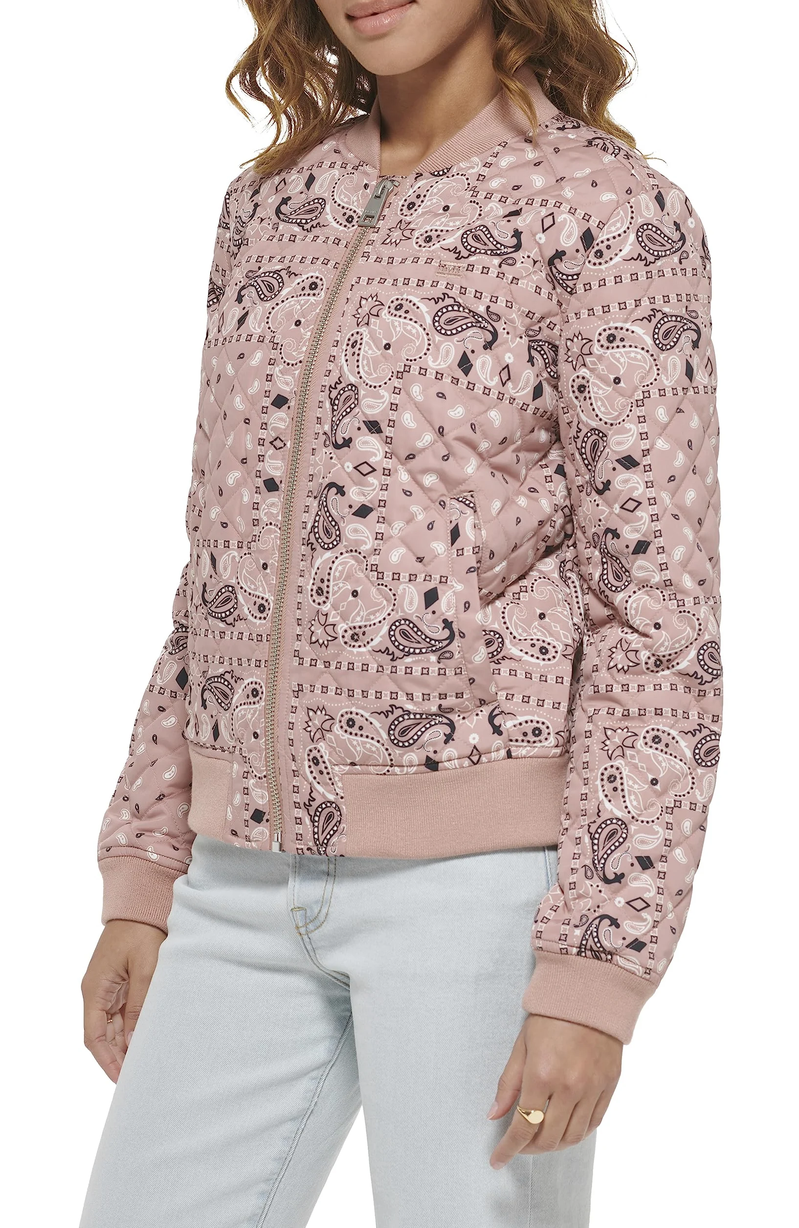 Levi's Chaqueta Bomber Con Patrón de Rombos Chaqueta Mujer
