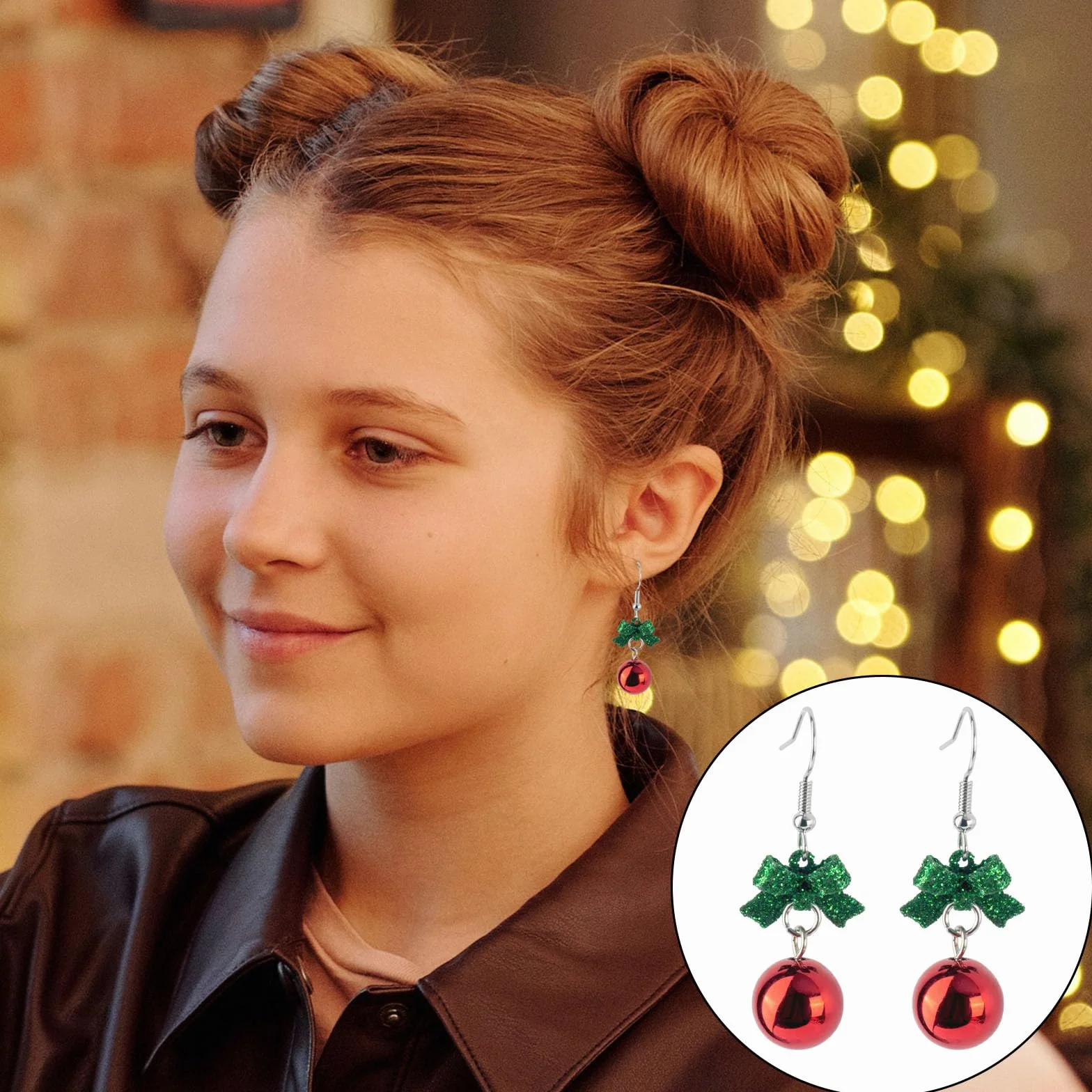 GWAWG Pendientes Navideños, Pendientes Colgantes, Pendientes Navidad Mujer, Joyas de Regalo para Ella