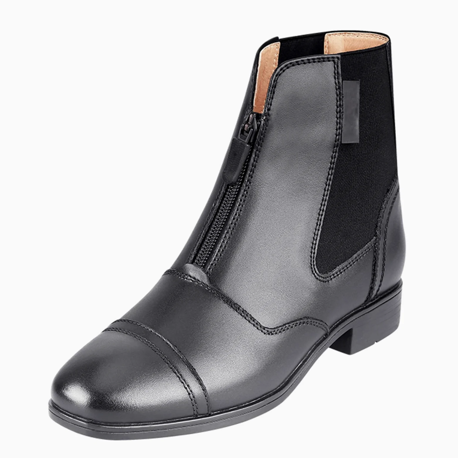 LEBEE Botas de equitacion Botas Cortas ecuestres con Cremallera Frontal Botas de Montar Hombres y Mujeres con los mismos Suministros ecuestres,Black-40