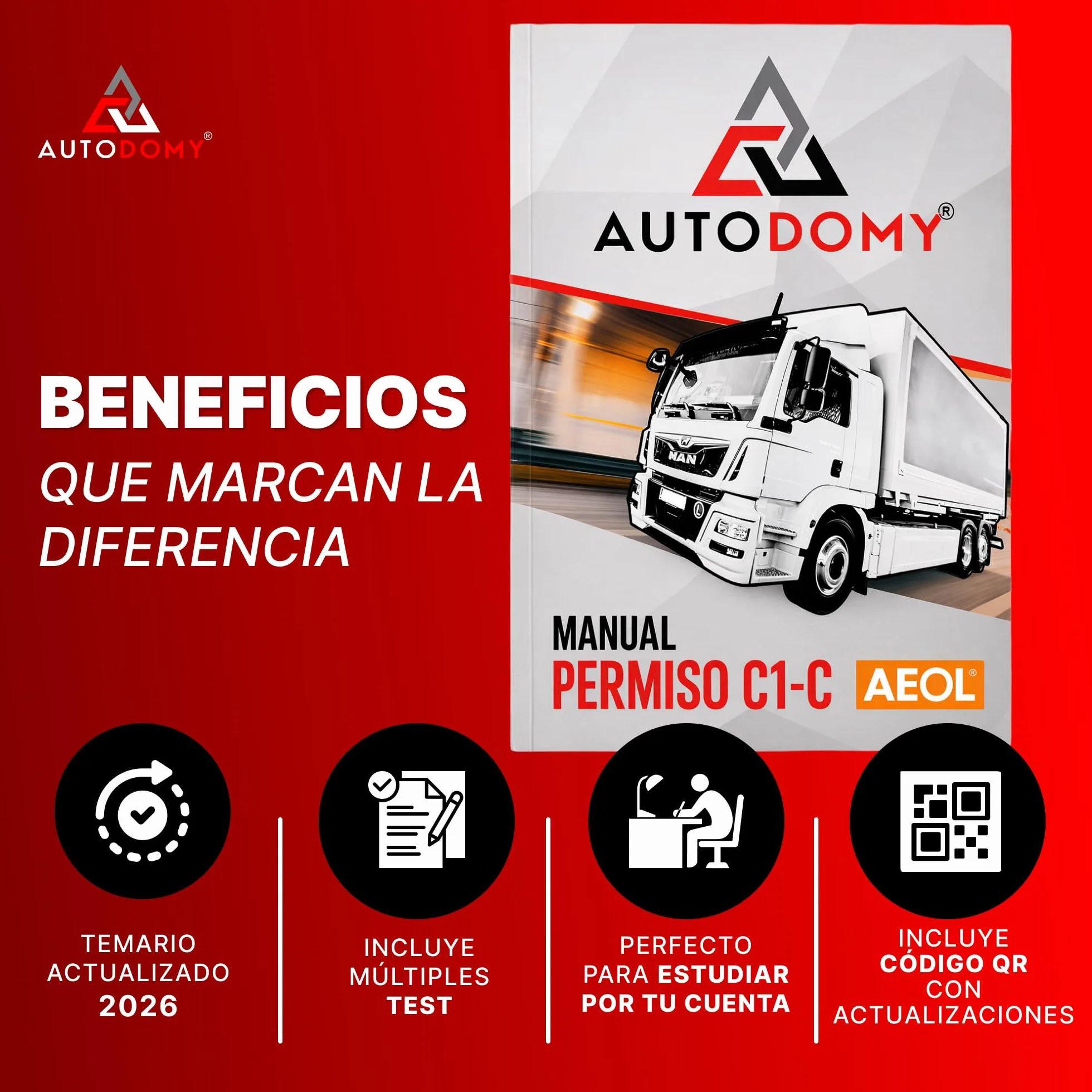 Autodomy AEOL Manual Permiso C-C1 Camión Teórica Común 2026