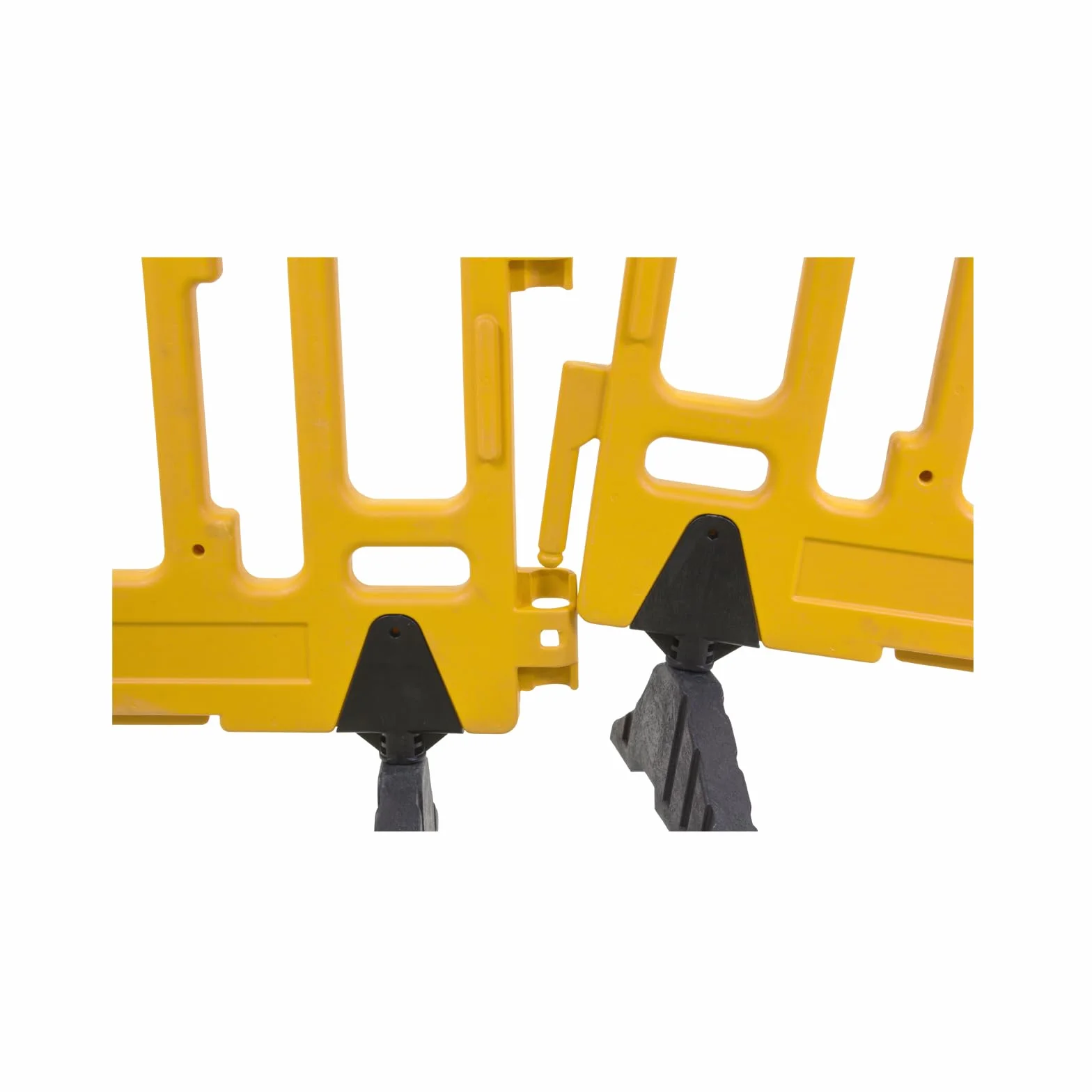 EberSign Valla de Seguridad Enlazable Barrera de Plástico Barricada para Obra Peatonal 2000x1020x50mm Amarillo
