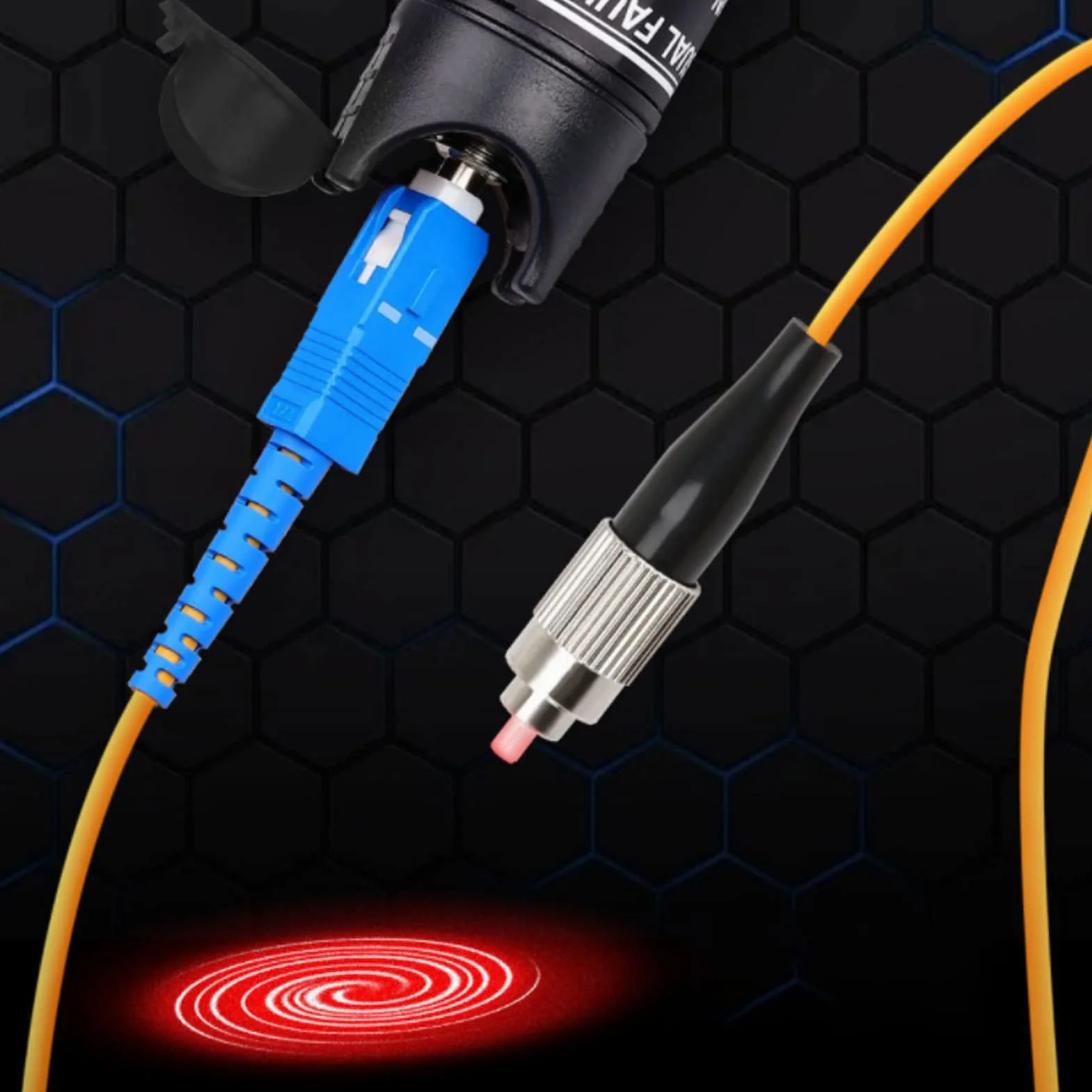 VFL Localizador Visual de Fallas 60MW 60KM Medidor Fibra óptica Kit Herramientas FC SC ST