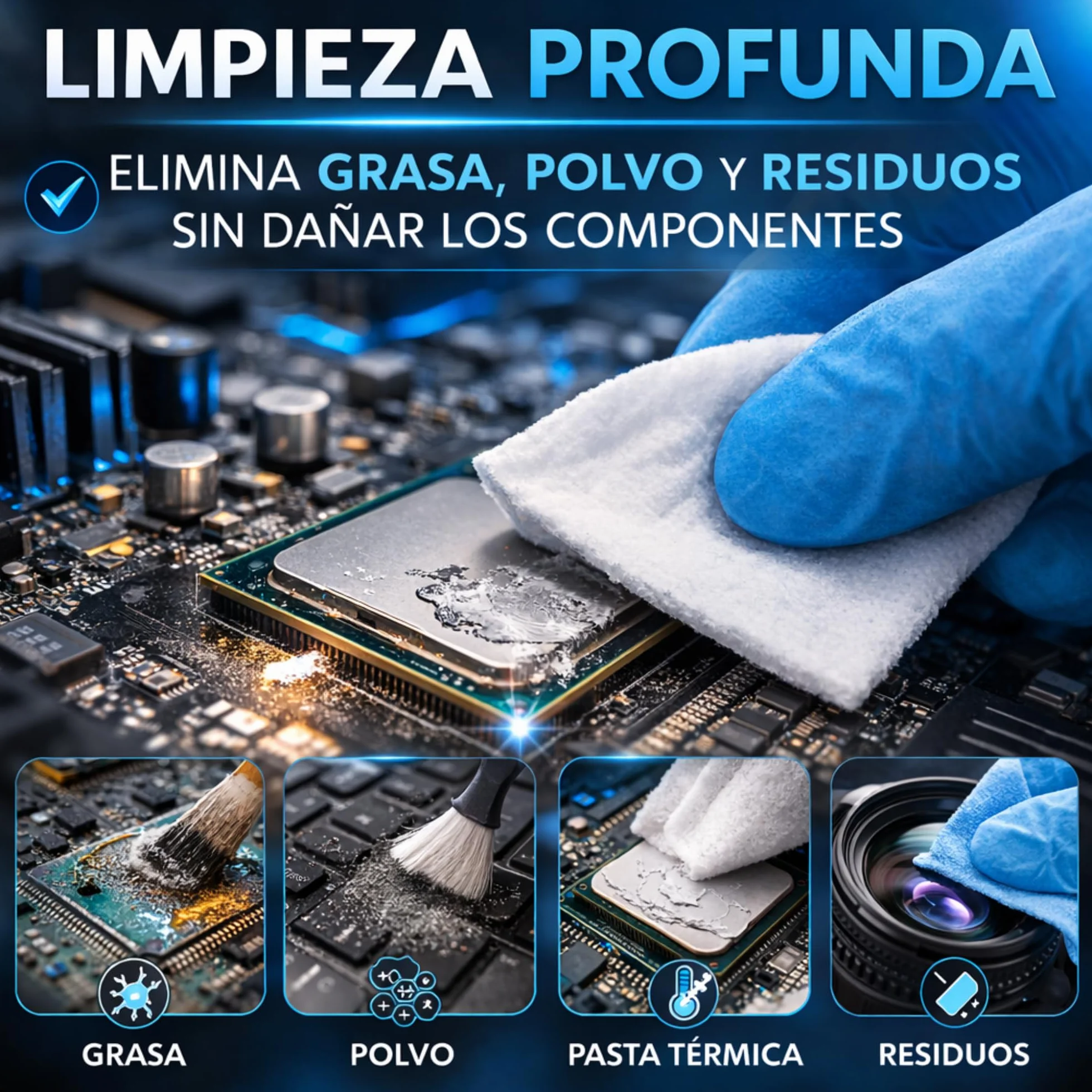Alcohol Isopropílico 99,9% Puro 1 Litro Limpieza Electrónica Óptica
