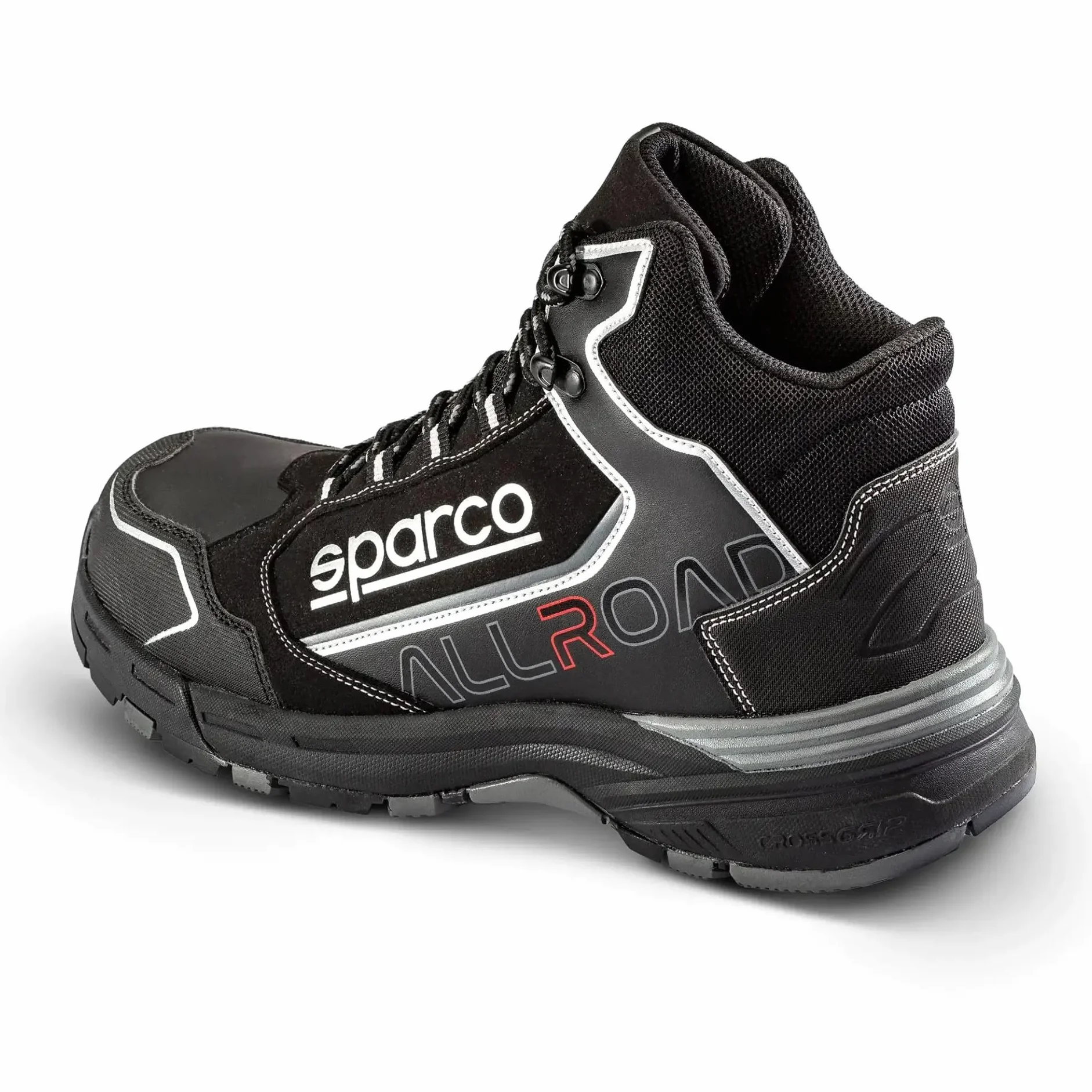 Sparco - Allroad Okayama - ESD S3S SR FO HRO - Calzado de seguridad sin metal ESD con puntera de composite - Parte superior repelente al agua - Suela antideslizante y resistente al calor - EU 42