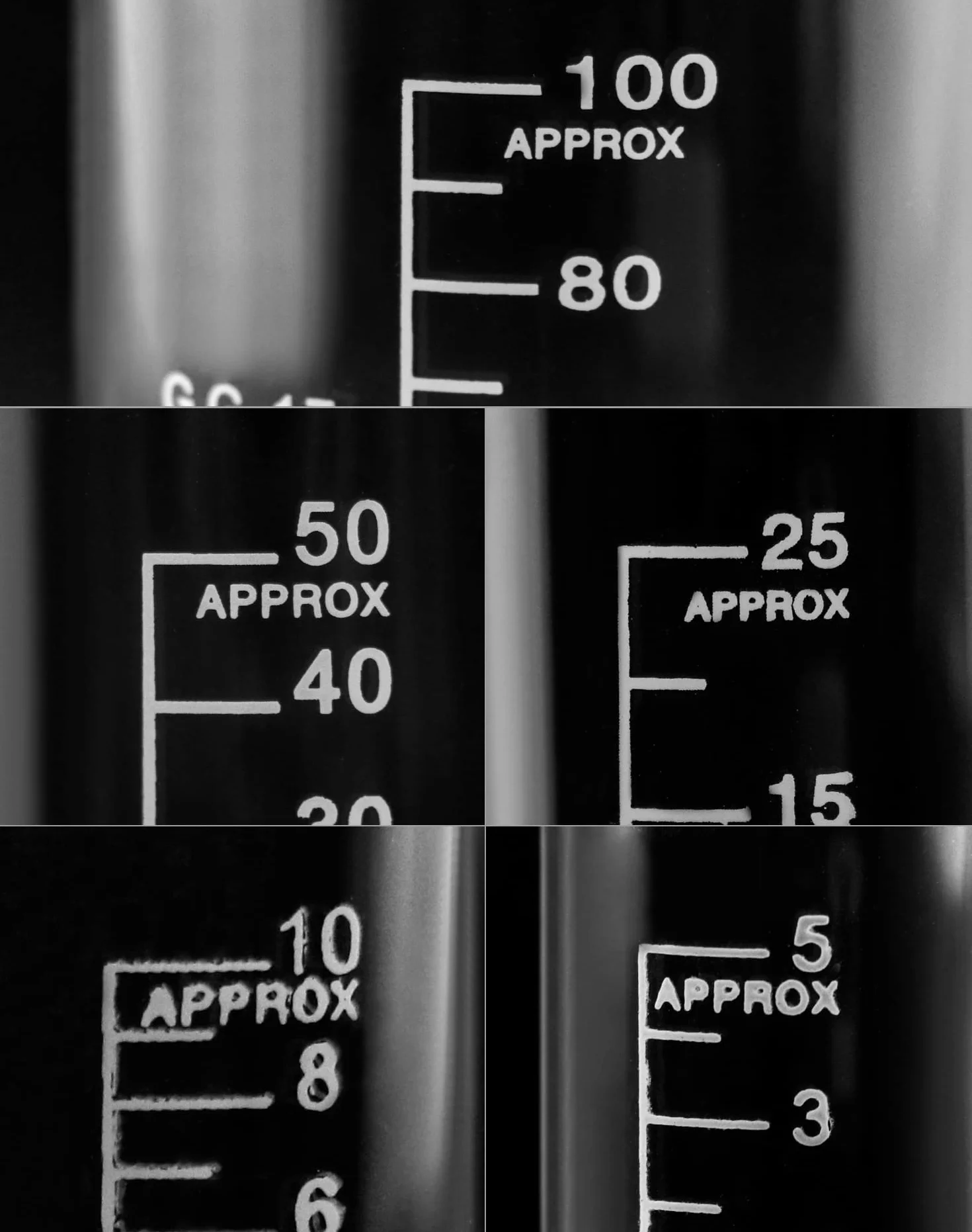QWORK 5 Piezas Vaso de Precipitados Graduado de Vidrio Borosilicato 3.3, 5ml 10ml 25ml 50ml 100ml