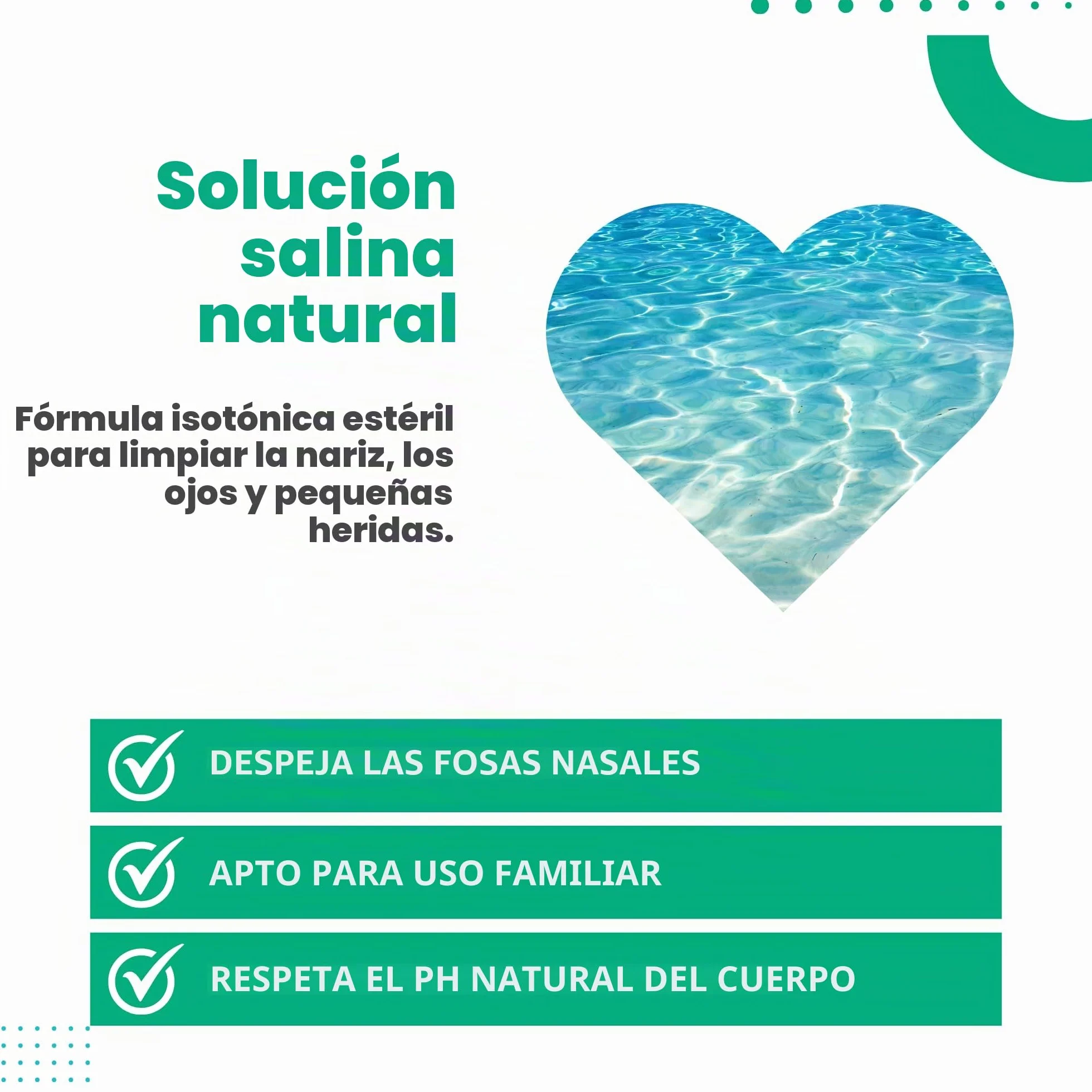 B. Braun Solución salina fisiológica 0,9% 1 Litro Estéril para uso nasal, ocular y limpieza de heridas
