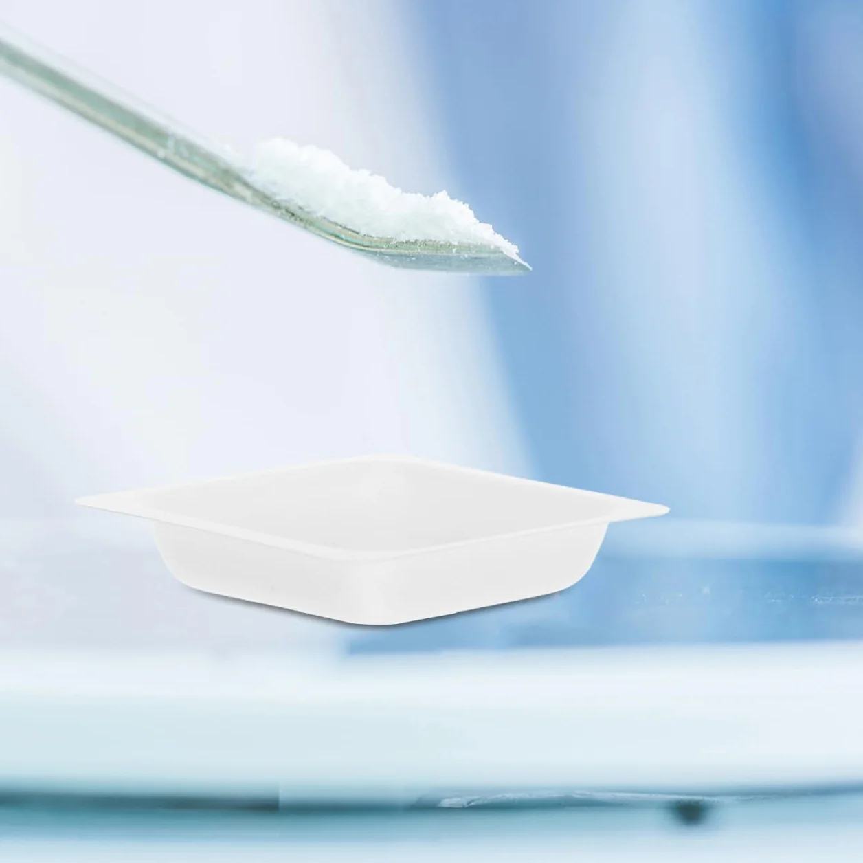 Platillos de Pesaje de Plástico 100 Piezas para Laboratorio Bandejas Pequeñas