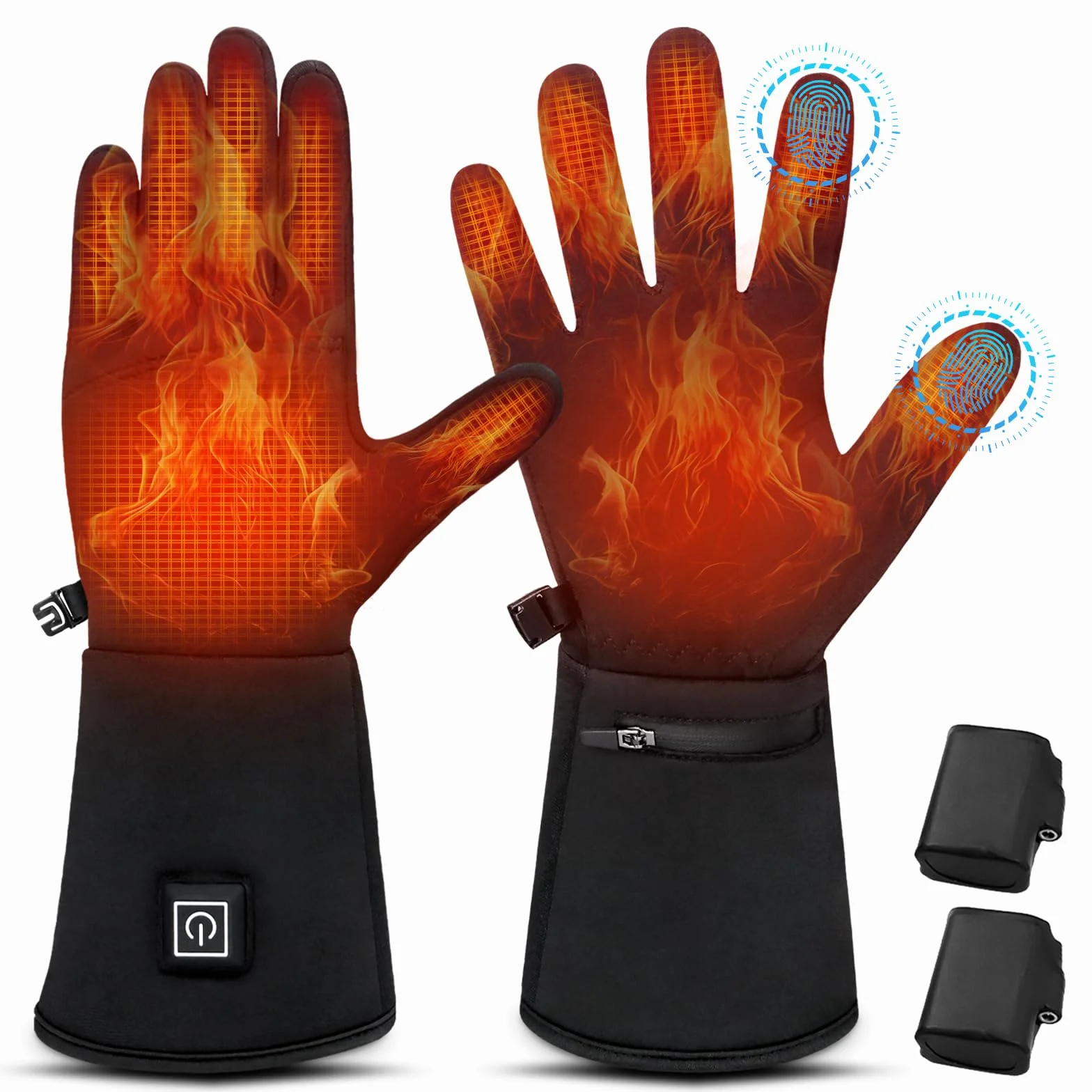 Guantes Calefactables Mujer, Guantes Calefactables Hombre, Guantes calefactables USB | Pantalla Táctil | Ultrafinos para Destreza | Utilizzabile da Solo o Come fodera