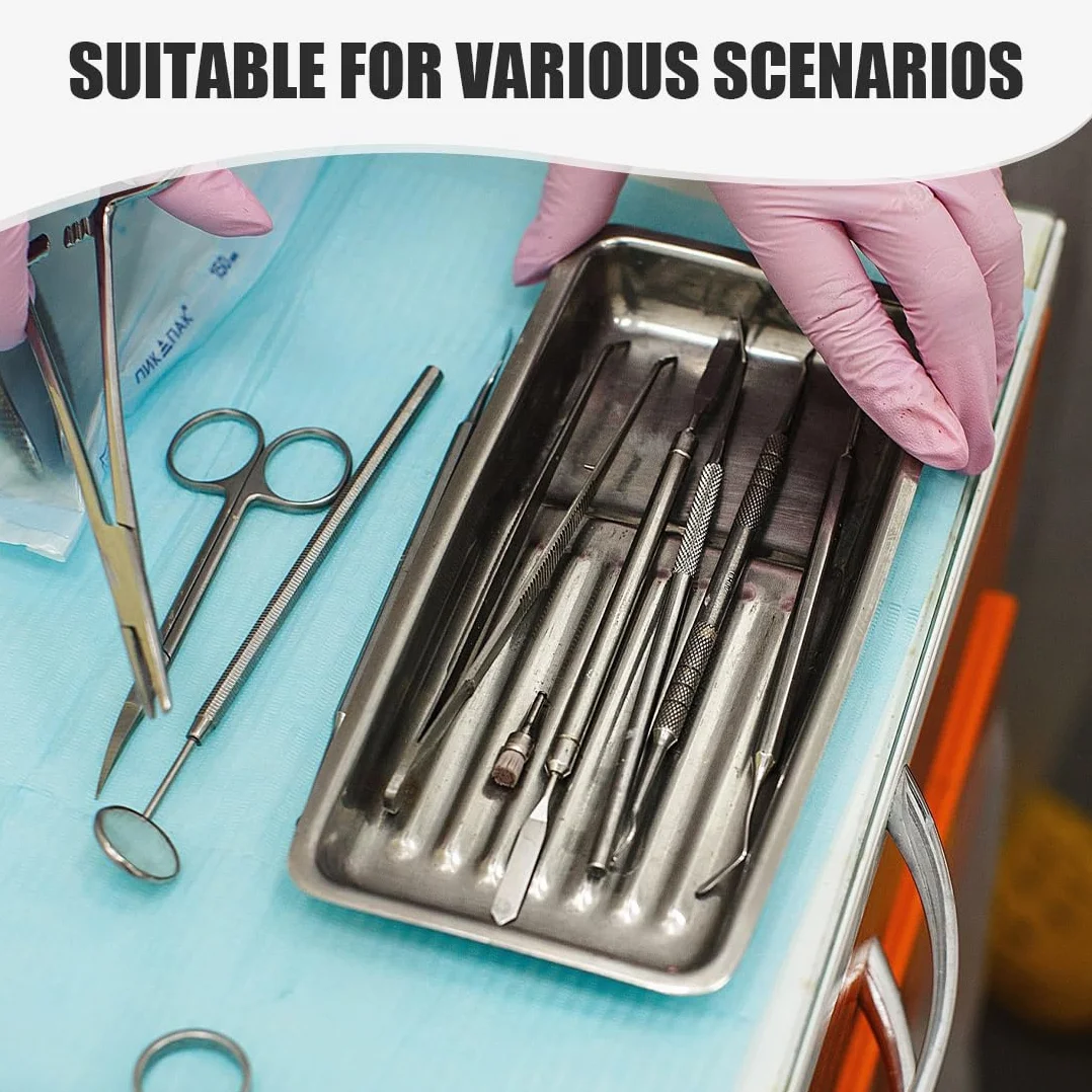 Bandejas para Instrumentos Acero Inoxidable 2 Piezas Suministros Laboratorio