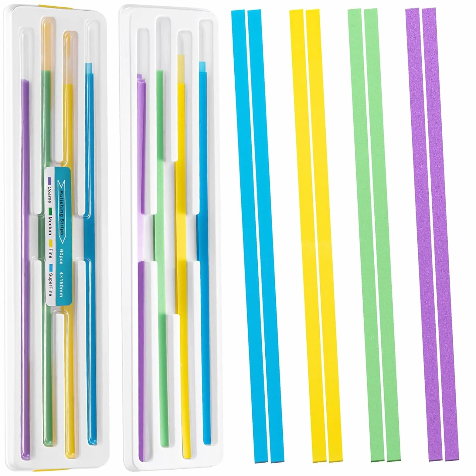 Tira de Pulido Dental Papel de Lija Interdental 4mm x 150mm Cuidado Higiene Bucal