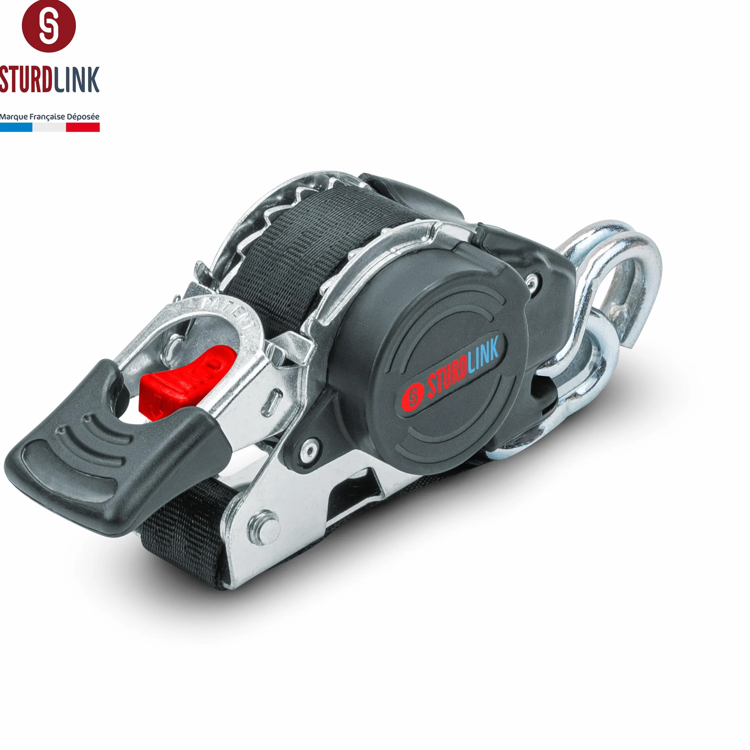 Cinchas de Amarre Carraca Autoenrollables 25mm 3m 300daN/600daN Ganchos Eslingas Trinquete Automatico x4 EN12195-2 Sturdlink®