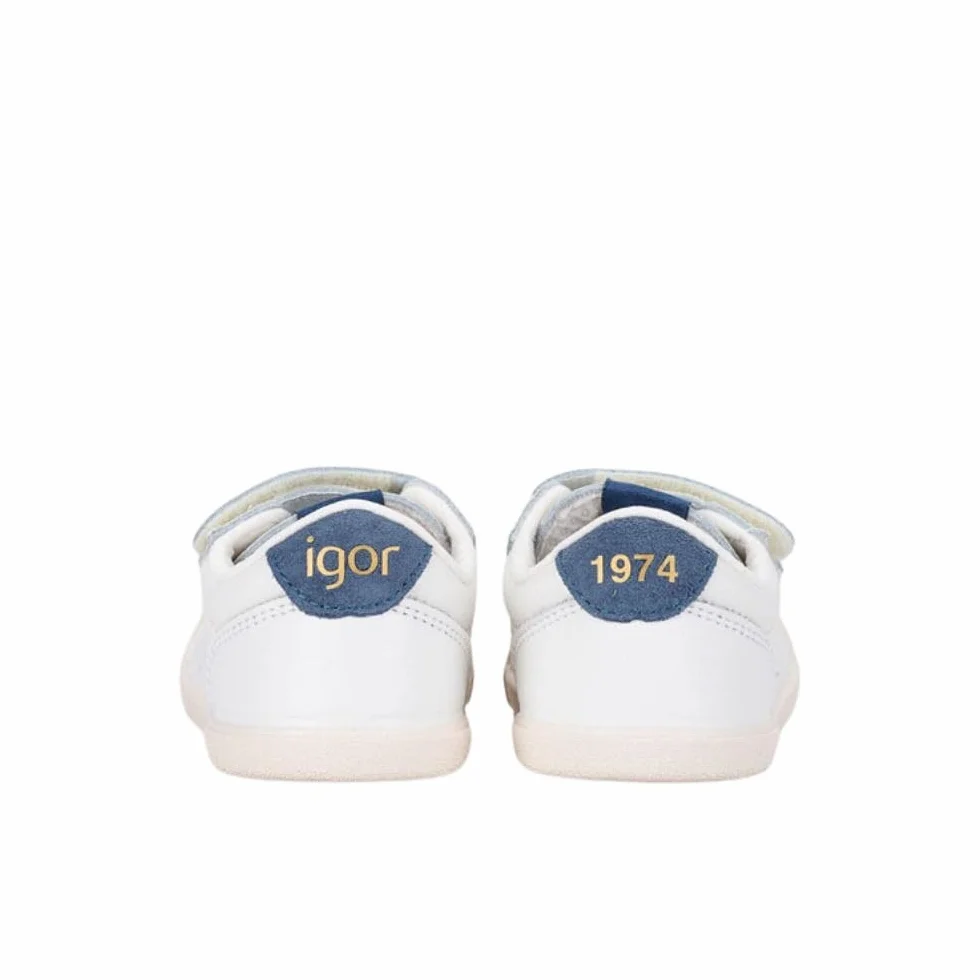 IGOR Deportivo Tennis Cierre VELCROS Blanco-Jeans W10325-050