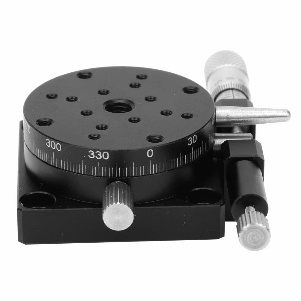RSP40-L Mesa Deslizante Micrométrica Eje R Plataforma Recorte Deslizamiento Lineal Ajustable Manualmente Rodamientos Rodillos Cónicos