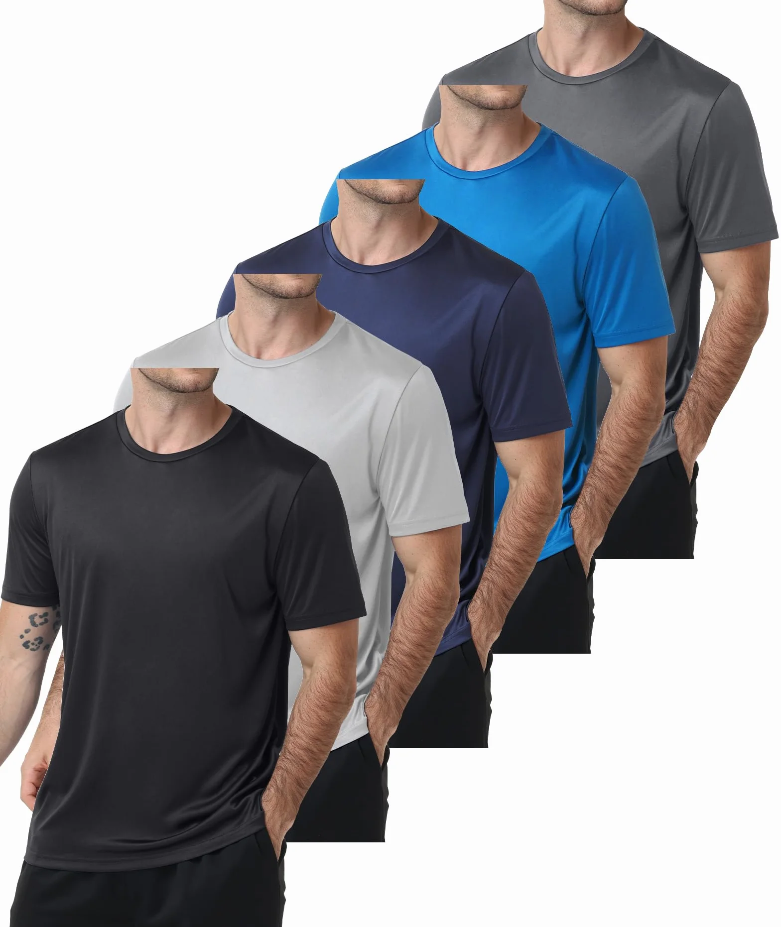 ZITY Rashguard UPF 50+ Manga Corta Hombre Deportes Acuáticos Secado Rápido Transpirable