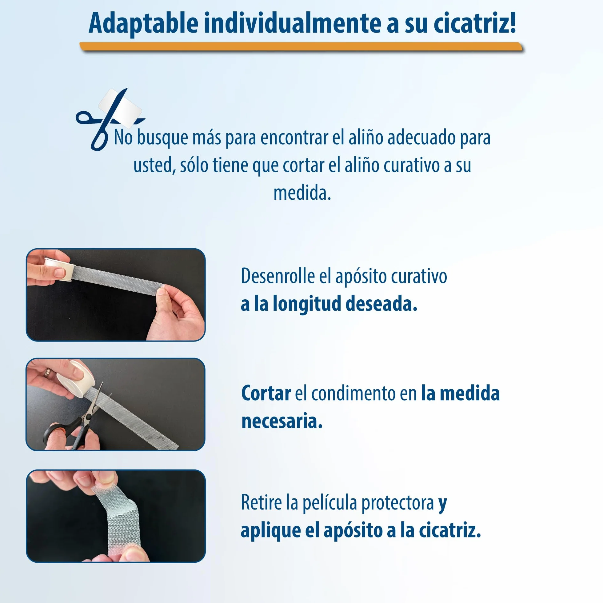 Evolsin parches cicatrizantes silicon scar sheets para cicatrices