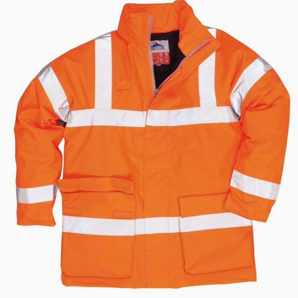 Parka de alta visibilidad, ignífuga y antiestática Bizflame Rain - S778
