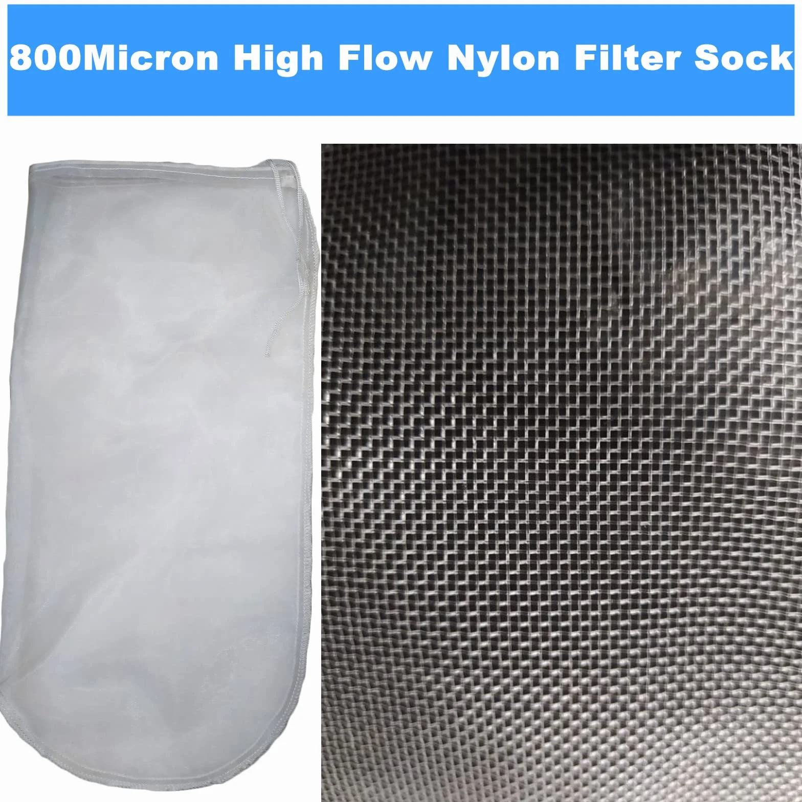 Bolsas de filtro de nylon de malla grande 800 micras 10x32 pulgadas