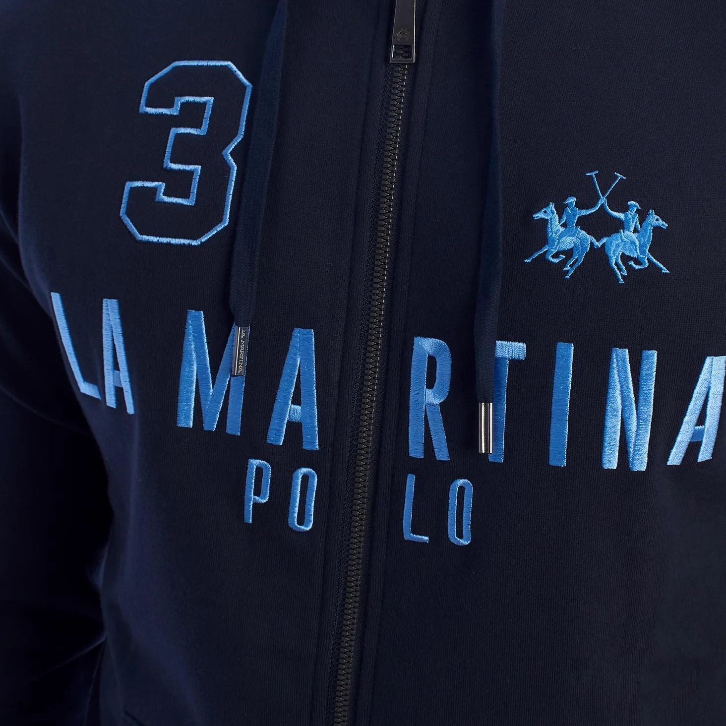 La Martina Sudadera Hombre con Cremallera y Capucha Regular Fit YMF305-FP568