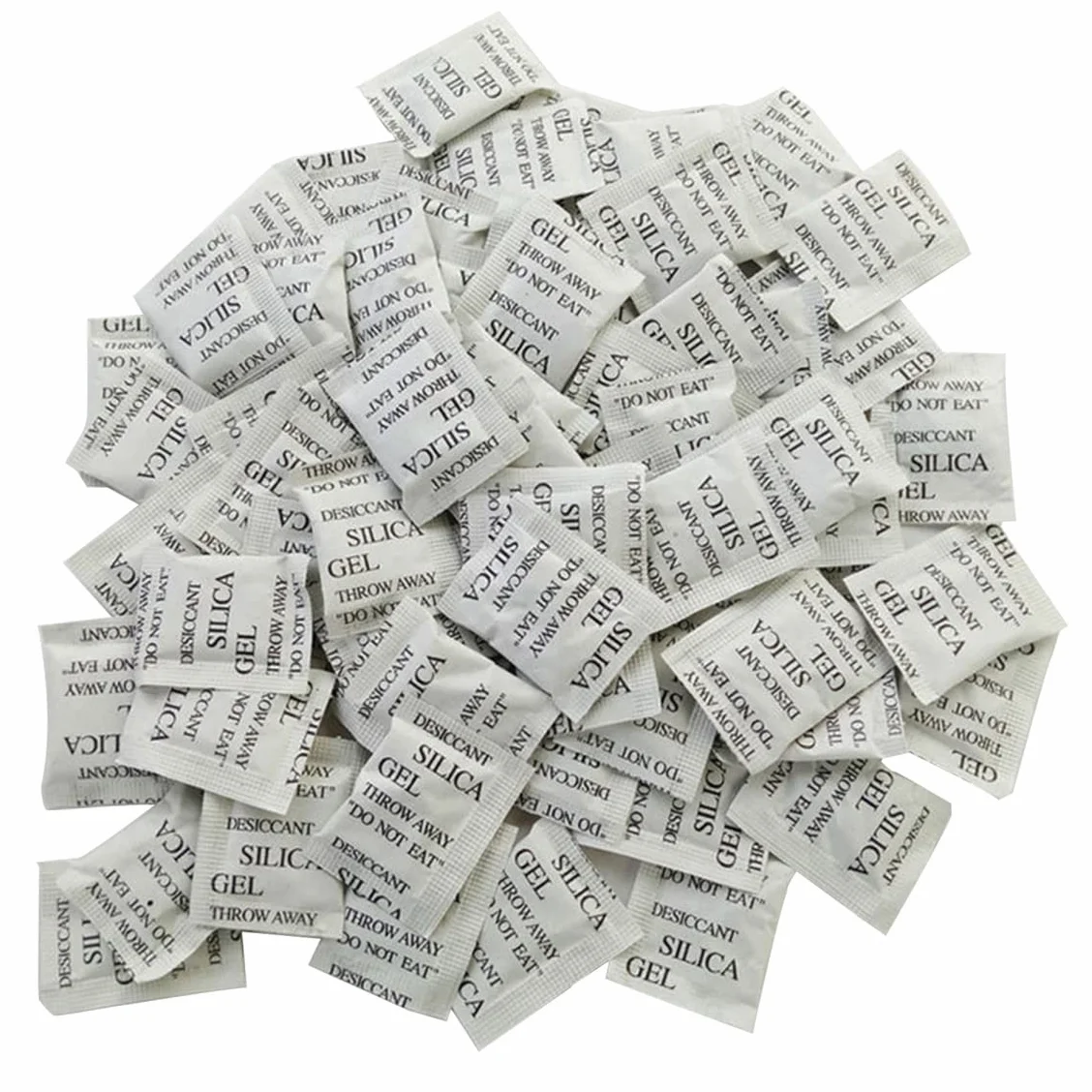 Bolsas de Gel de Sílice Sachets Desecante Pequeño Paquete de 100