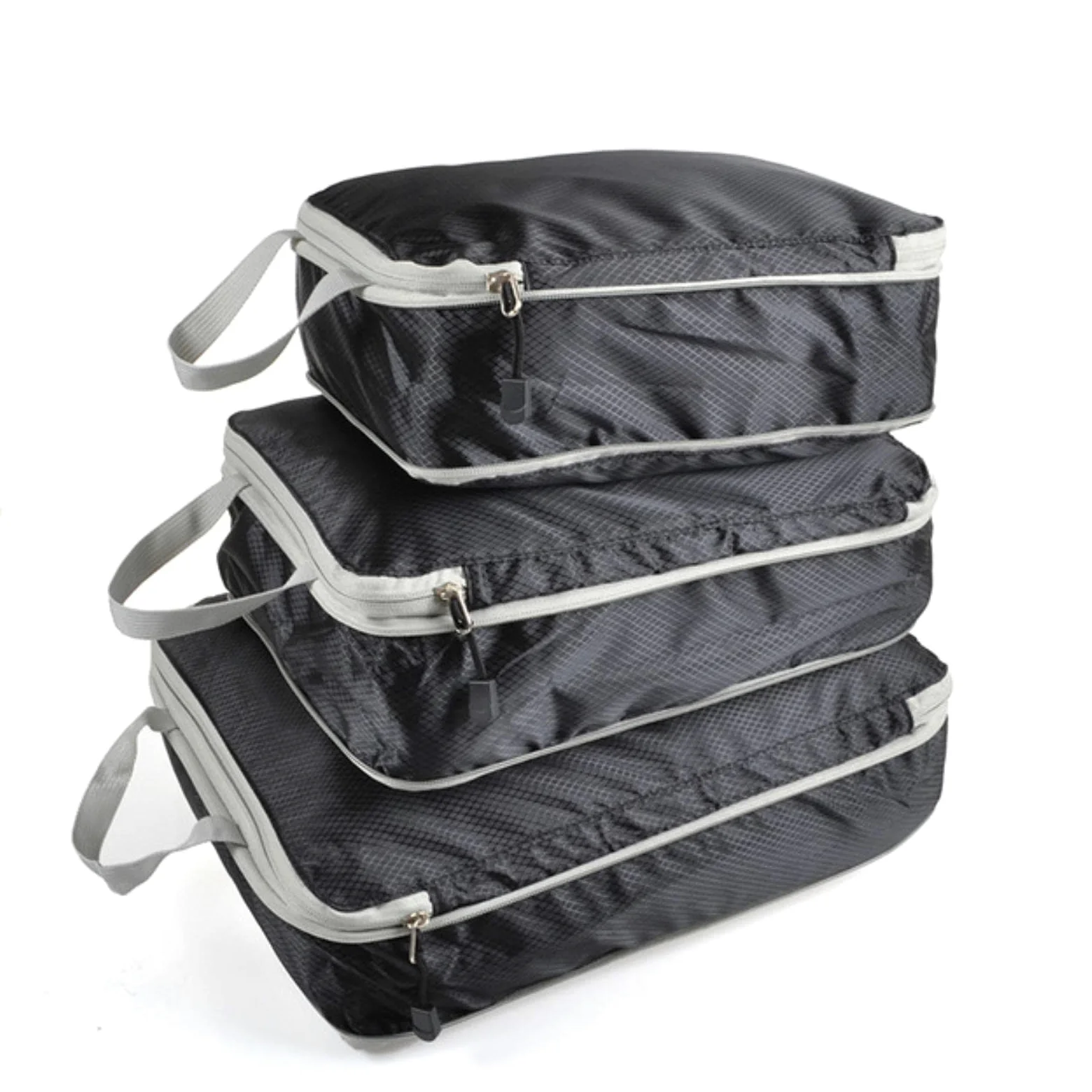 1 cubo de embalaje, bolsa de almacenamiento de viaje plegable, impermeable, maleta de nailon portátil con bolso, organizador de equipaje, grande, 40 x 30 cm, solo 1, negro (azul, azul cielo, pequeño
