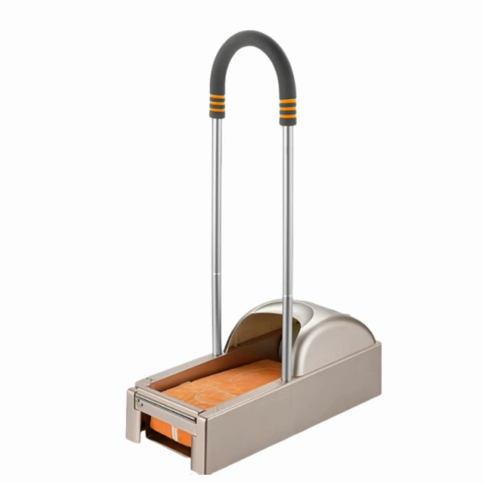 Máquina de Cubiertas de Zapatos Dispensador Automático sin Electricidad para Calzado con Mango Ergonómico y Soporte Metálico Estructura Compacta de, Champán