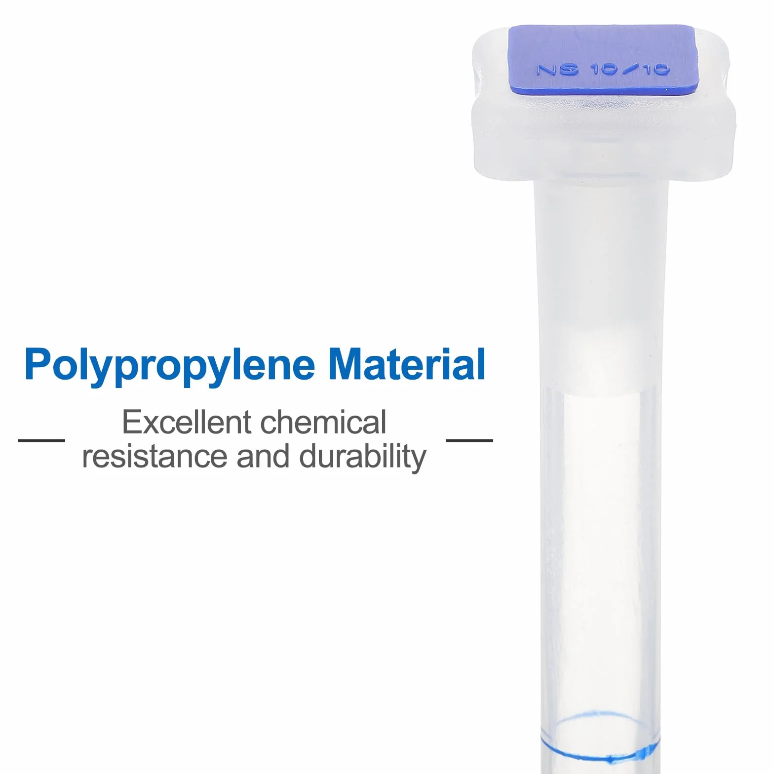 PATIKIL 25ml Aforado Matraz, Polipropileno Graduado Medidor con Tapón Tolerancia 0,3ml para Laboratorio
