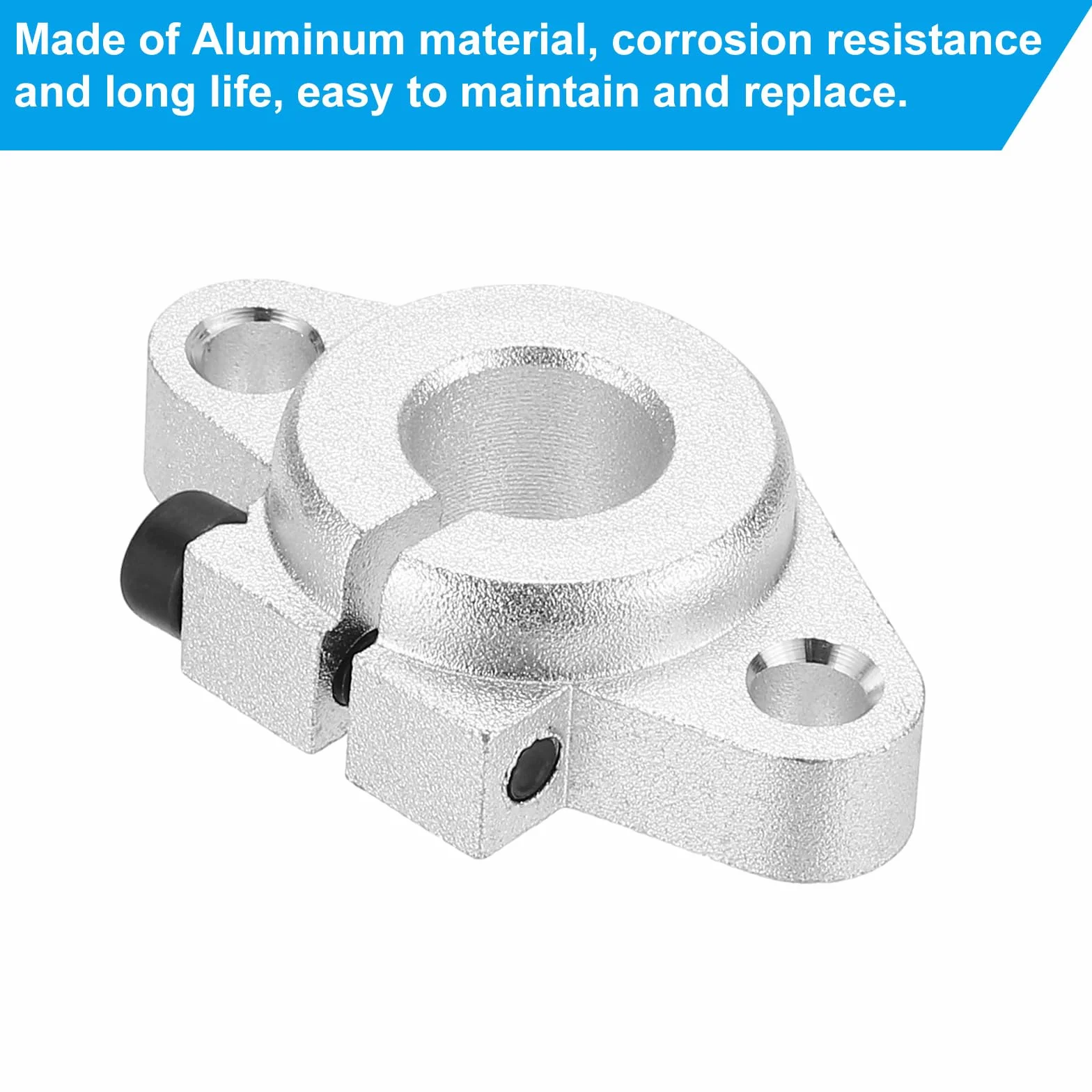 PATIKIL 2 Piezas Soporte de Guía de Riel Lineal Aluminio SHF16 para Eje 16 mm