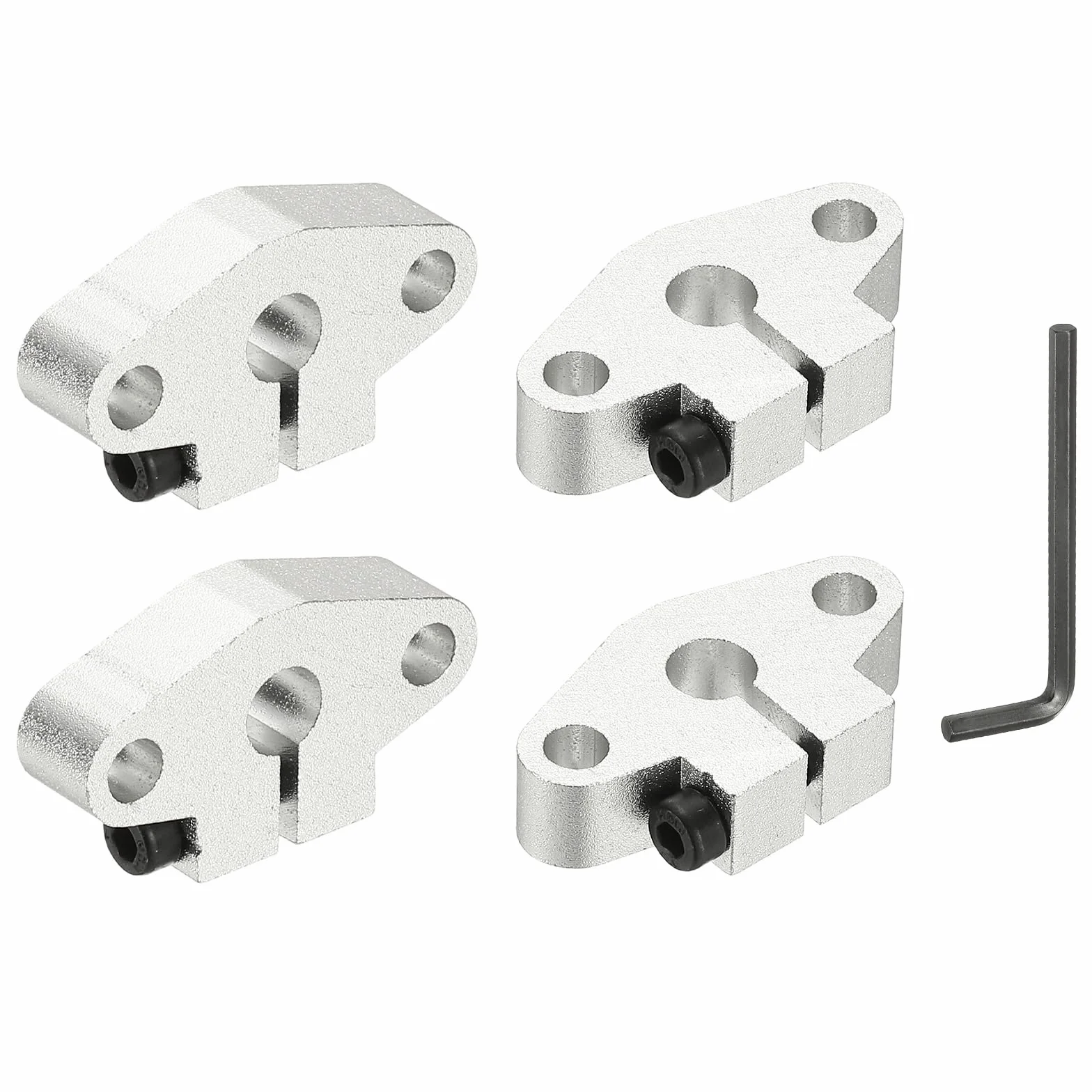 QUARKZMAN SHF6 Soporte Guía Lineal Aluminio Varilla 6mm ID Abrazadera Movimiento Paquete 4