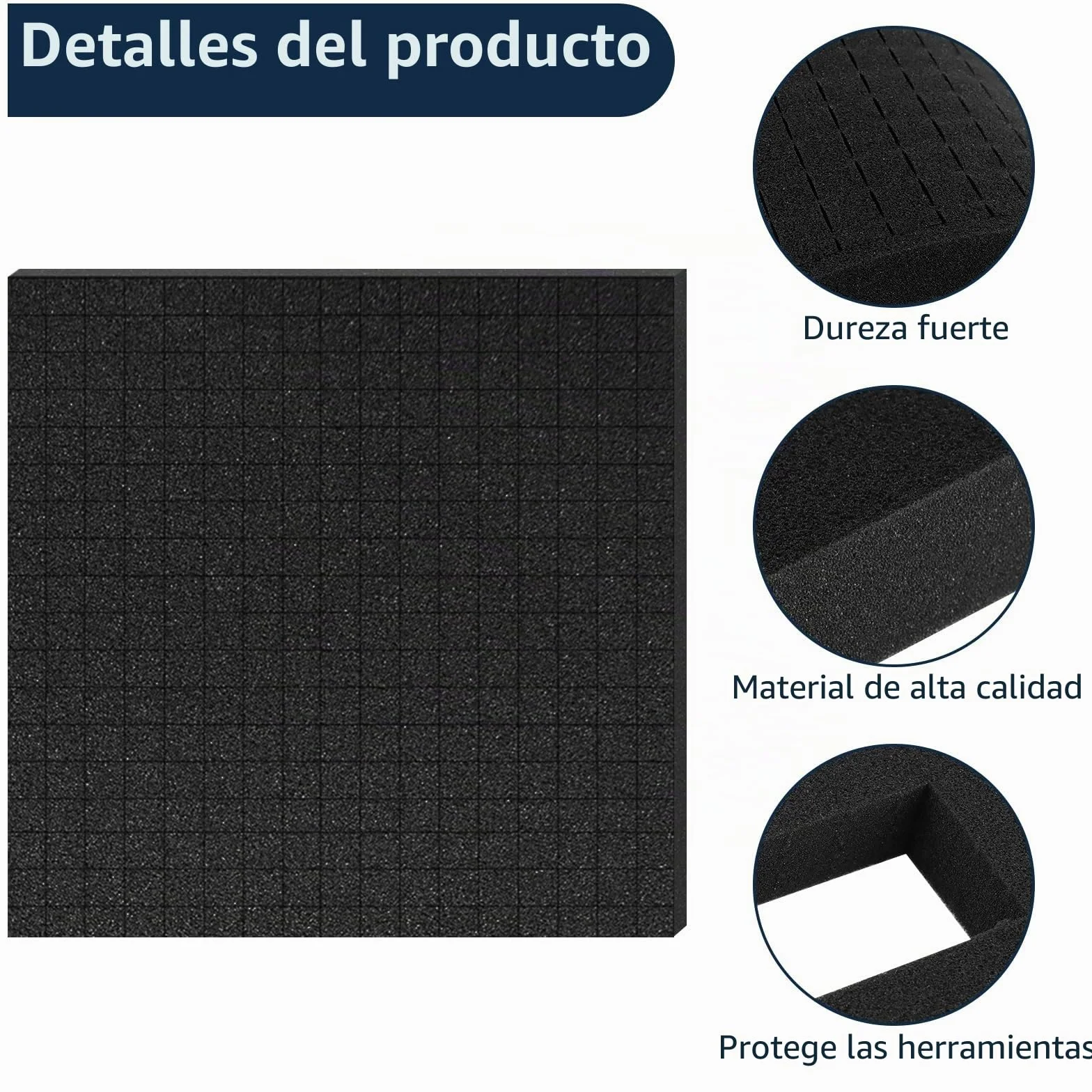 Espuma de rejilla 8 piezas 300x300x10mm 8 piezas 300x300x25mm inserto para maletín protector tableta