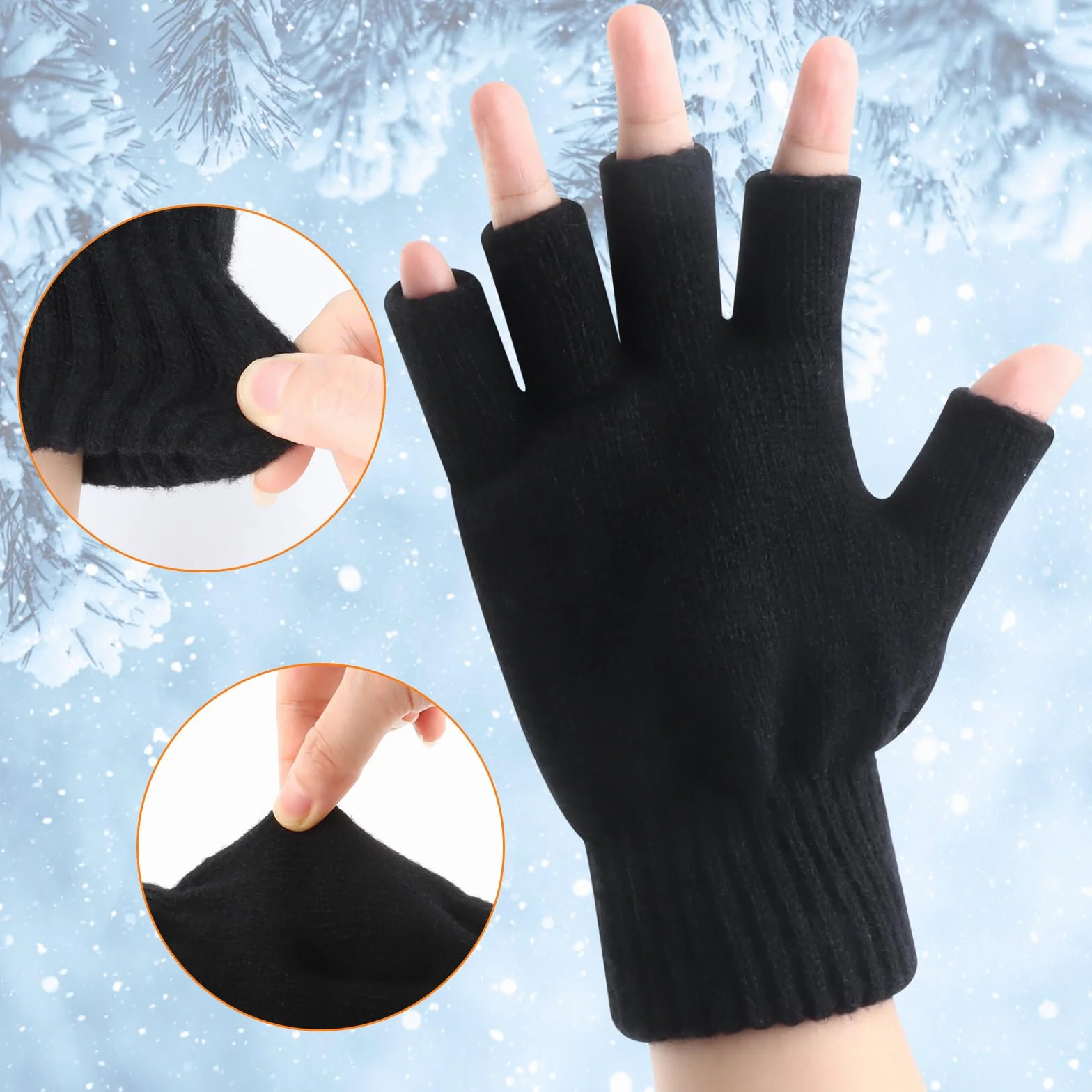 Talifoca Guantes térmicos con pantalla táctil para mujer y hombre, forro polar cálido para esquí, ciclismo, trabajo