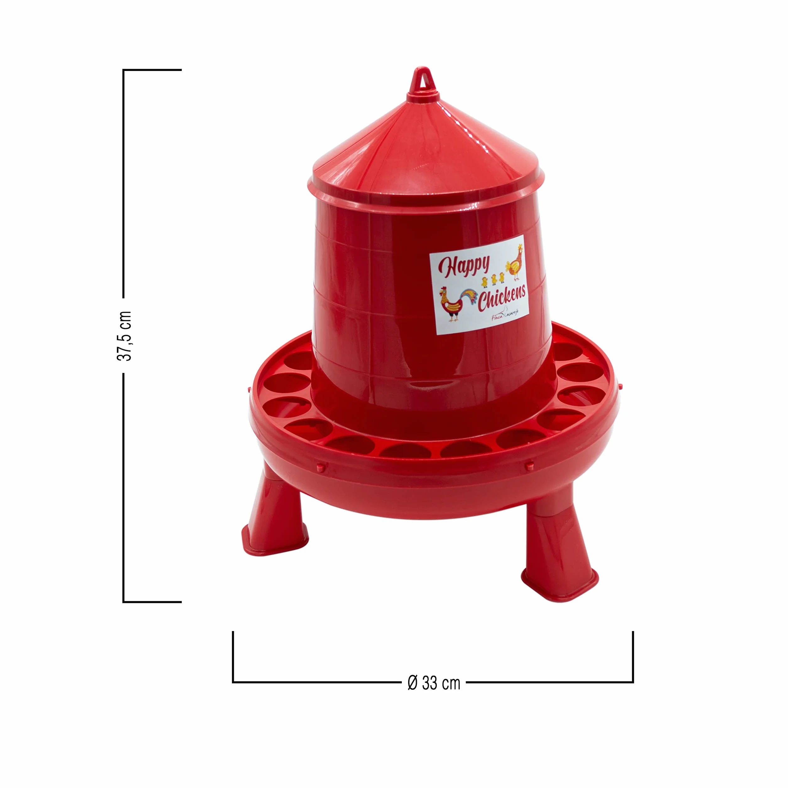 Comedero y Bebedero para Gallinas 4 kg 5 L con Patas Plástico Resistente