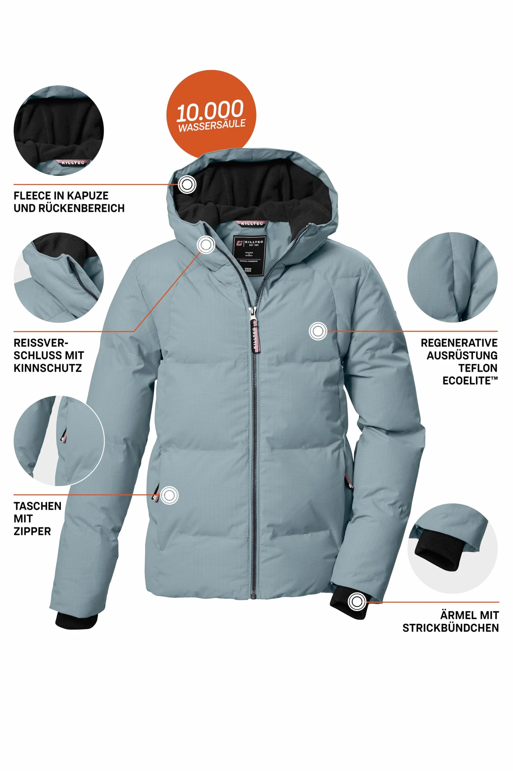 Killtec Kow 357 Grls Qltd Jckt Chaqueta acolchada/chaqueta de invierno con capucha Niñas