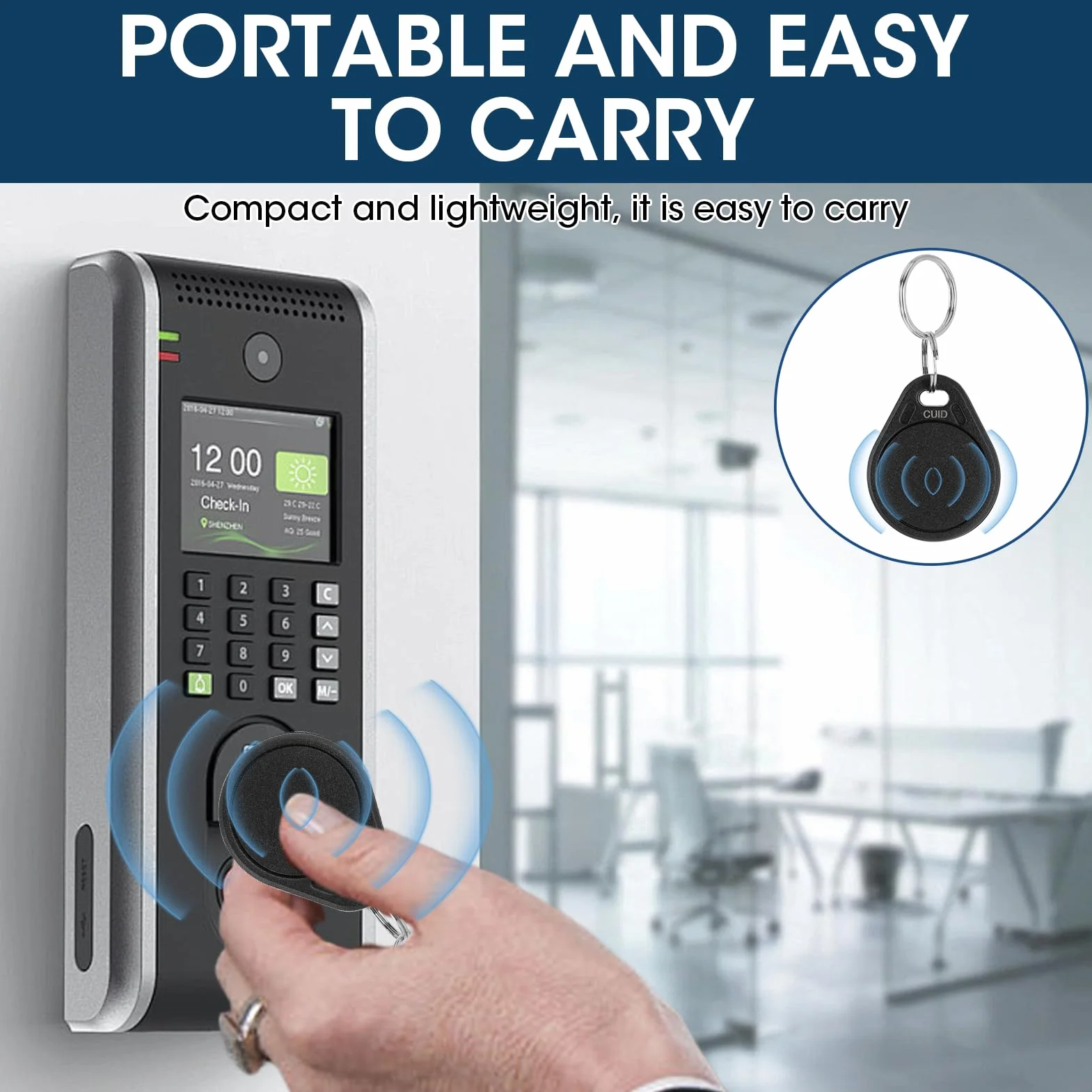 Llaveros RFID 13.56MHz CUID UID Modificable Tarjetas Transpondedor Control de Acceso Negro Paquete de 5