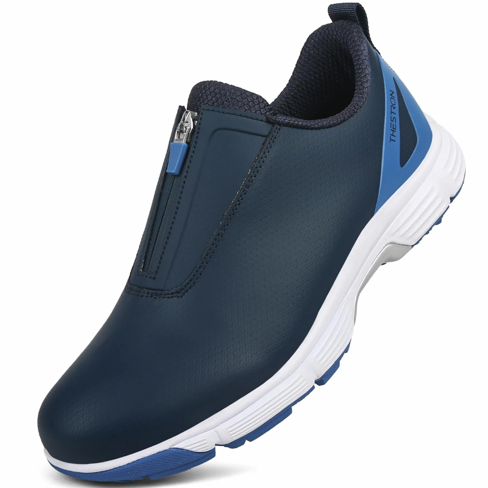 Zapatos De Golf Impermeables Hombre Zapatillas De Entrenamiento De Golf Profesionales Sin Clavos Zapatillas para Caminar con Cremallera Zapatillas Ligeras Antideslizantes