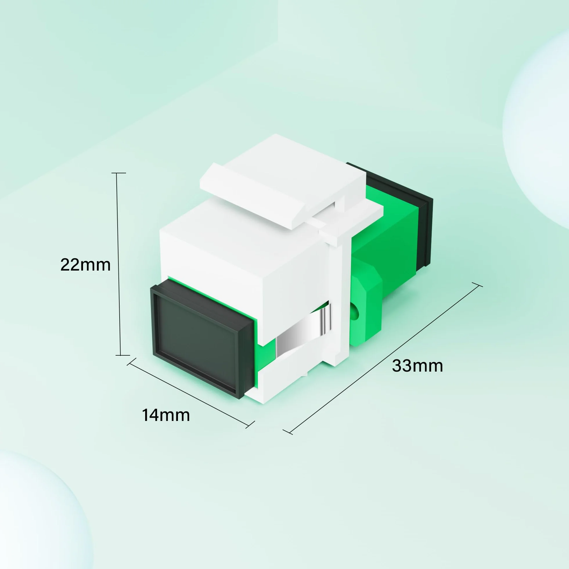 SC APC Fibra Óptica Acoplador Monomodo, 2 Unidades Adaptador Hembra a Hembra para Panel de Parche