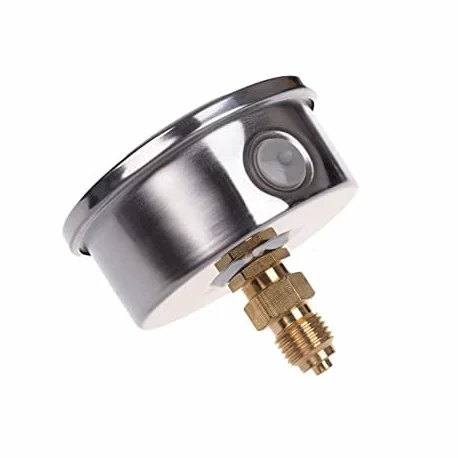 Manómetro de glicerina IP65 acero inoxidable 63 mm 1/4" 0-4 bar conexión axial con conector trasero