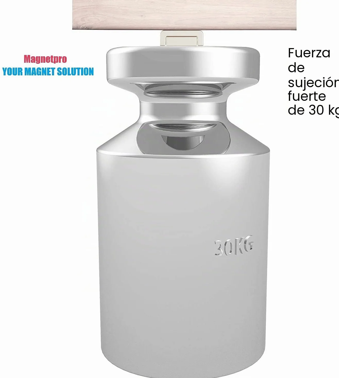 Magnetpro 8 piezas imanes rectangulares neodimio 30 kg 60 x 13.5 x 5 mm agujero avellanado con tornillos de fijación