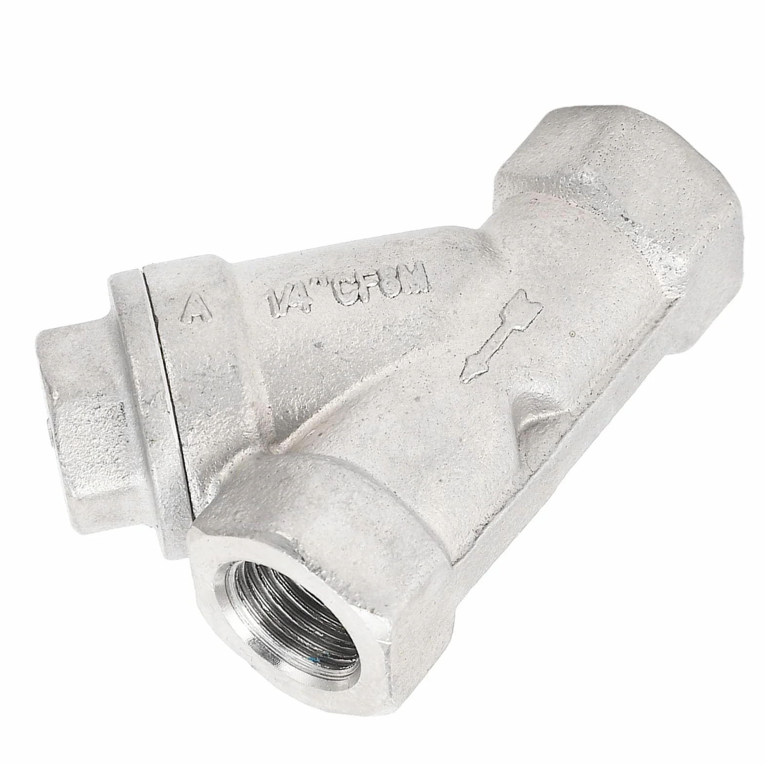 Filtro En Y 1/4 Pulg. DN8 Malla De Doble Capa De Acero Inoxidable para Agua Aceite Gas