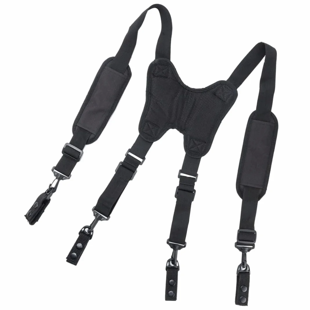Broteros tirantes de herramientas forma H ajustables acolchados con clips para electricista carpintero