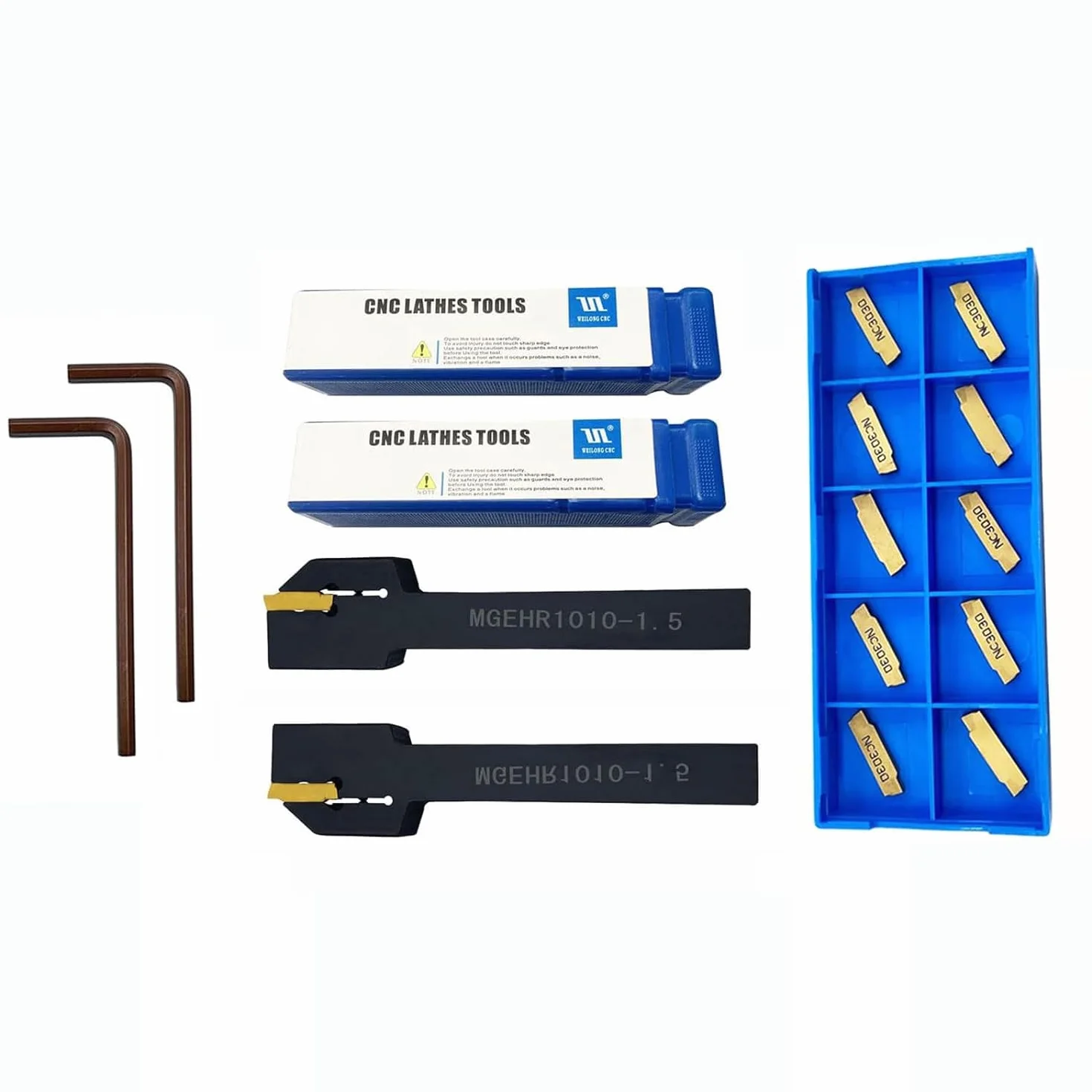 Insertos de carburo de tungsteno MGMN150-G 10 piezas, 1.5 mm, soportes MGEHR MGEHL 3/8 pulgadas para torno