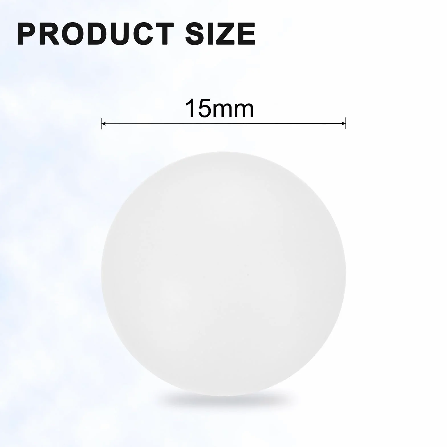 QUARKZMAN 50 Piezas Bolas de Rodamiento Plástico PP 15mm Precisión G2 Superficie Escarchada Blanco