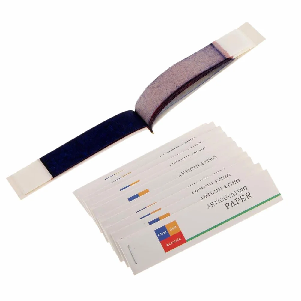 Papel articulado dental tiras gruesas finas 12 libros/caja