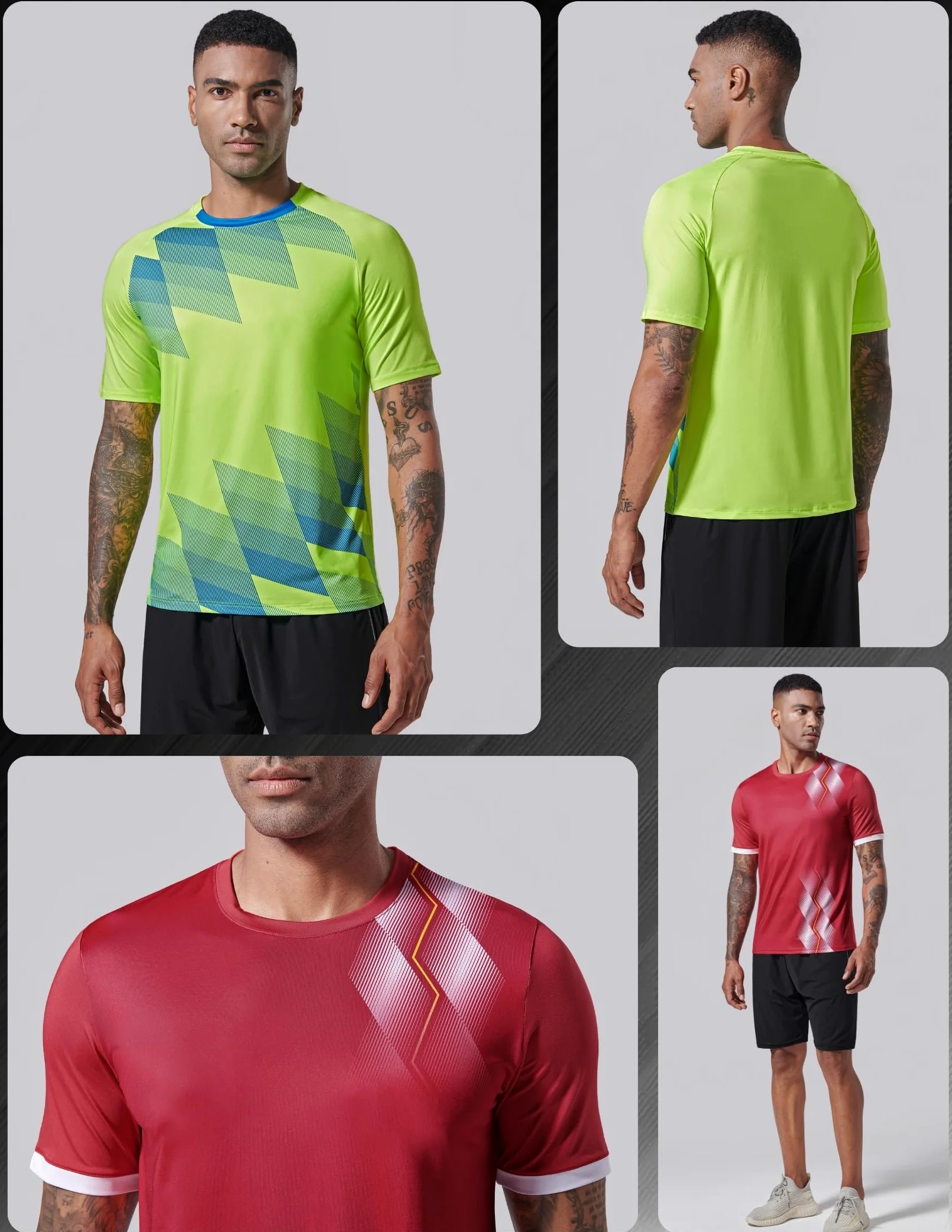 Liberty Imports Athletic Crew Neck Short Sleeve T Shirts Camiseta Hombre (Pack de 5)