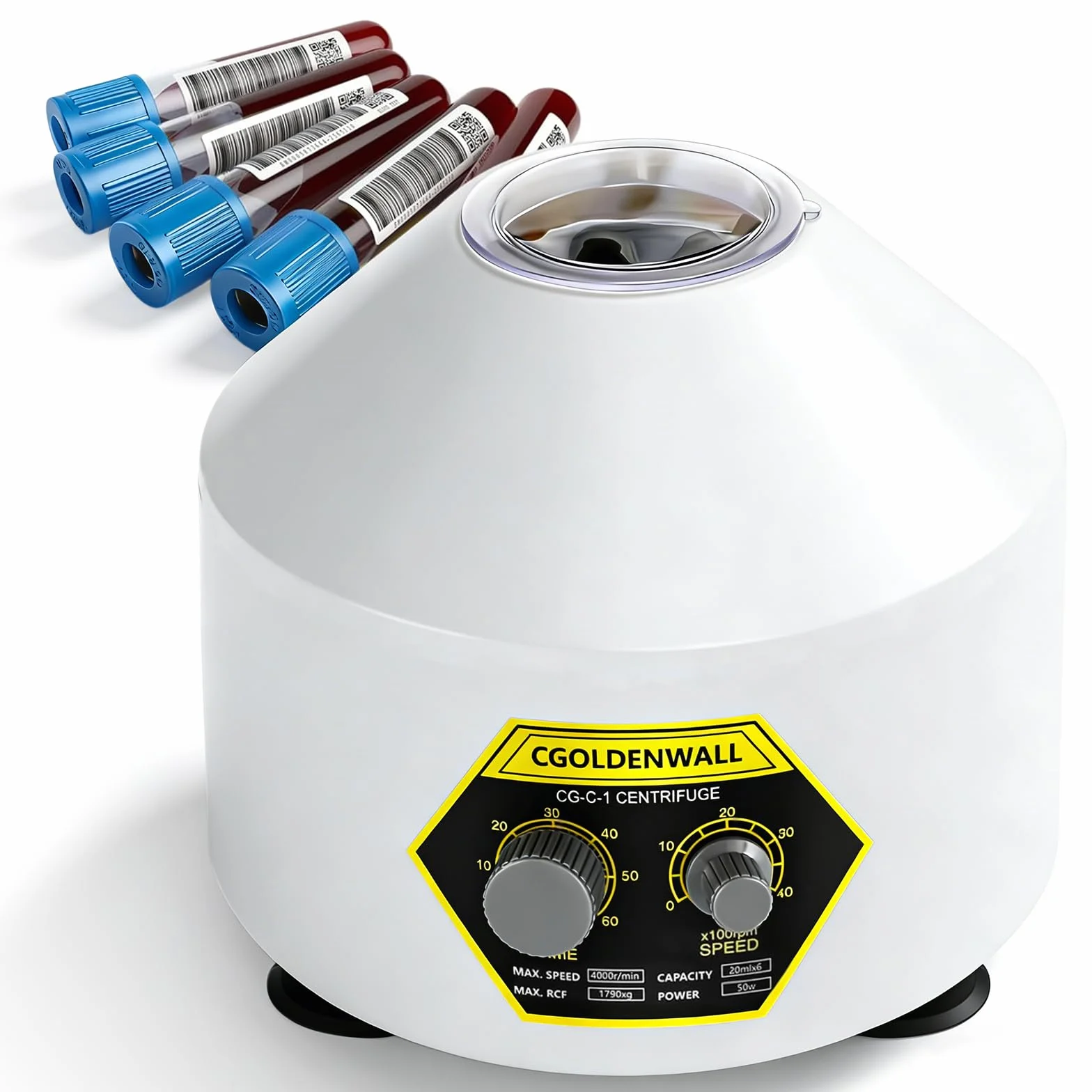CGOLDENWALL Centrifugadora de Laboratorio 20ml 4000rpm 1790xg 0-60min