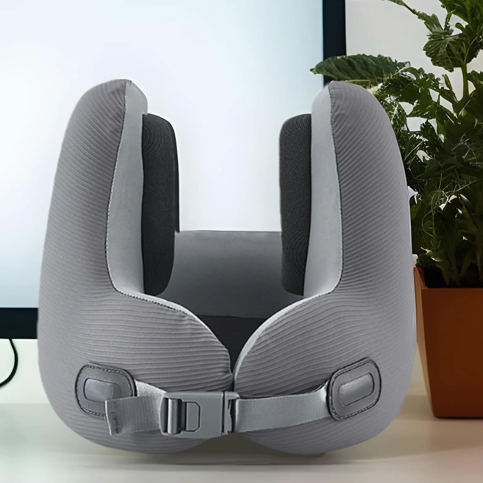 Almohada De Viaje Para Cuello Soporte Cervical | Almohada De Espuma Para Dormir En Viajes Cojín Portátil con Reducción de Ruido para Coche Avión Tren Viajes Largos Carretera