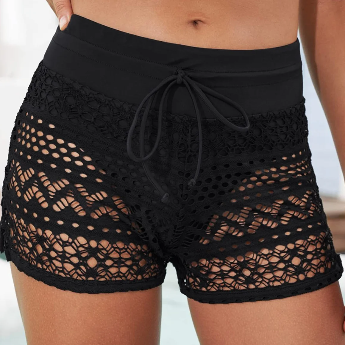 Shorts de Baño Mujer Secado Rápido Verano Pantalon Bañador Mujer con Cordón Ajustables Shorts de Natación para Playa Surf Size S-3XL