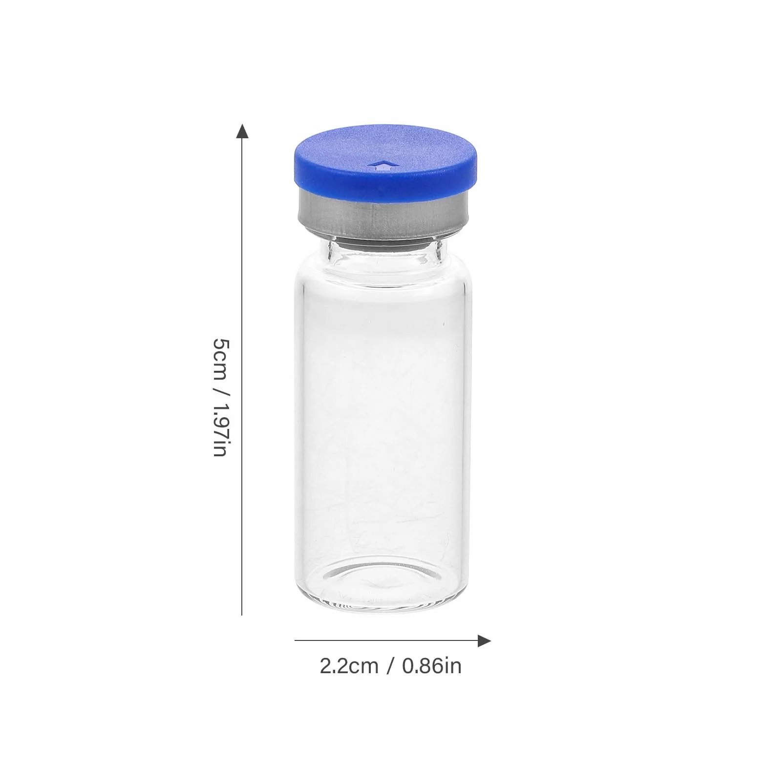 ULTECHNOVO Botellas Viales Transparentes de Vidrio 10ml 20 Piezas con Tapas Viales Vacías de Laboratorio
